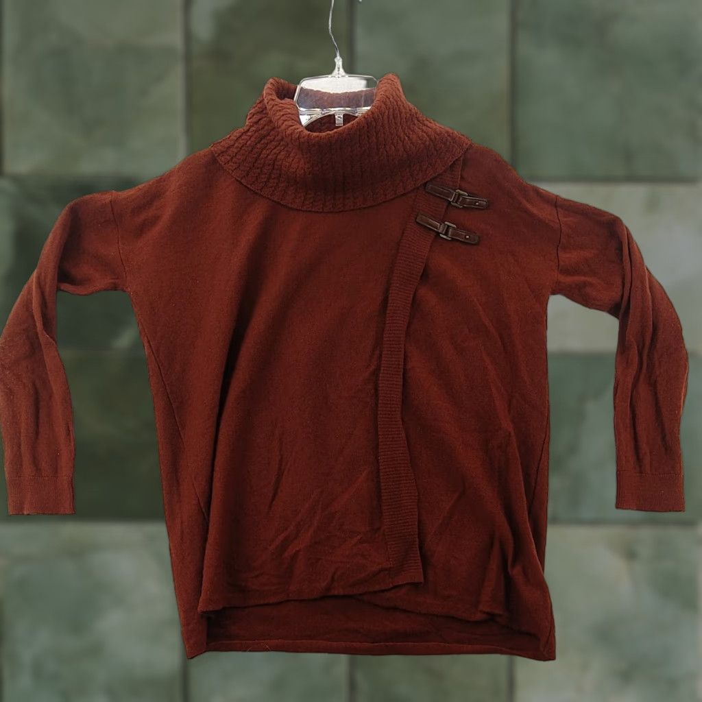 Ellen Tracy Ellen Tracy Womens Sweater M Brown Turtle Neck Wool Vintage Y2K Size M / US 6-8 / IT 42-44 - 1 Thumbnail