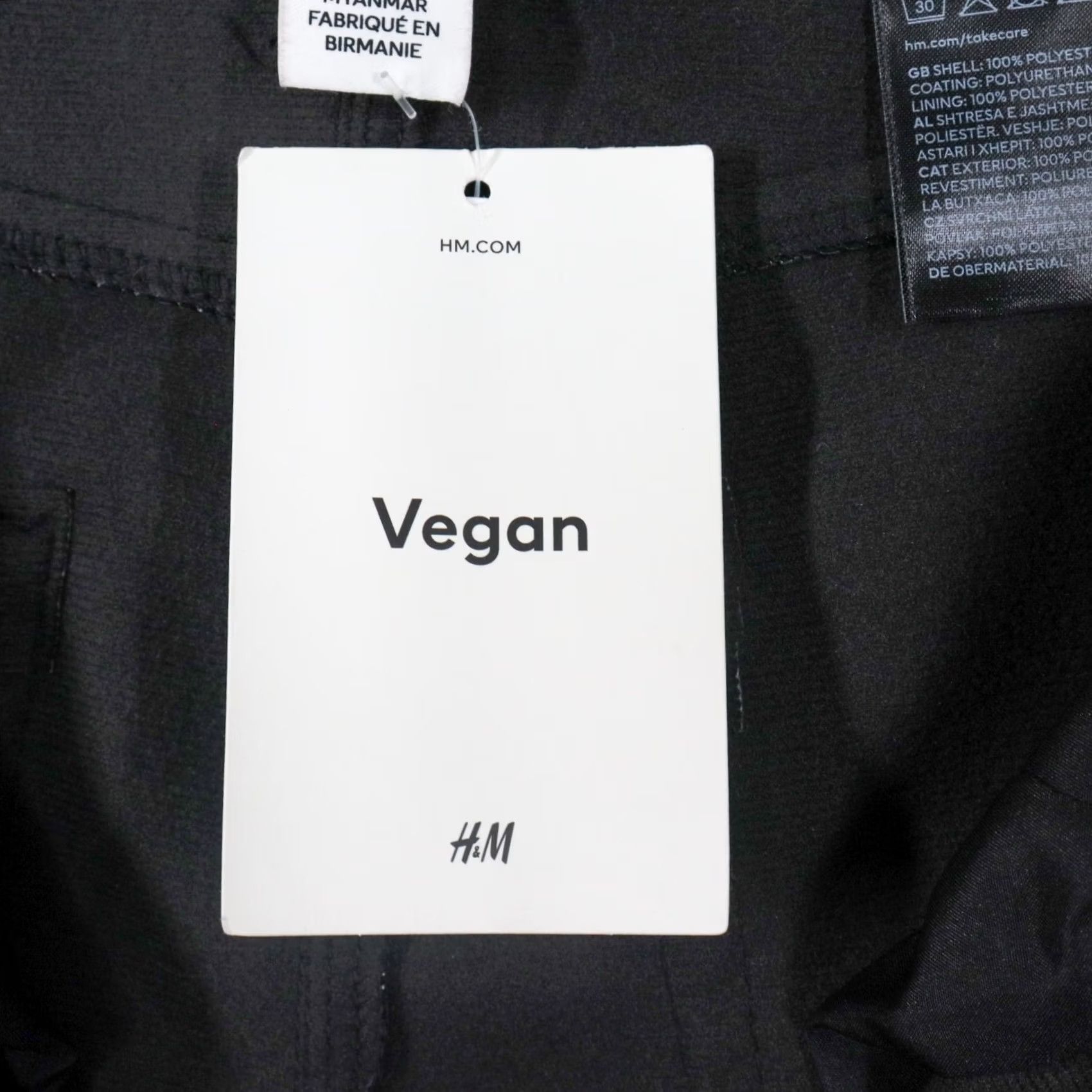H&M H&M Pants Womens Size 10 Black Vegan Leather Straight Leg High Waist 30" Inseam Womens Size 32" / US 10 / IT 46 - 4 Thumbnail