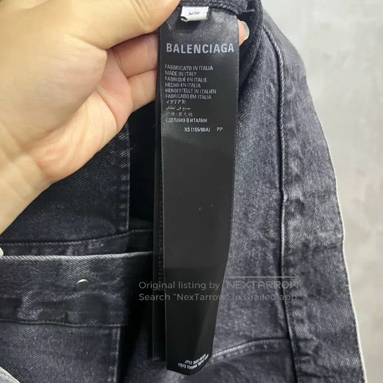 Balenciaga Balenciaga Solid color distressed digital print denim jack Size US XS / EU 42 / 0 - 3 Thumbnail