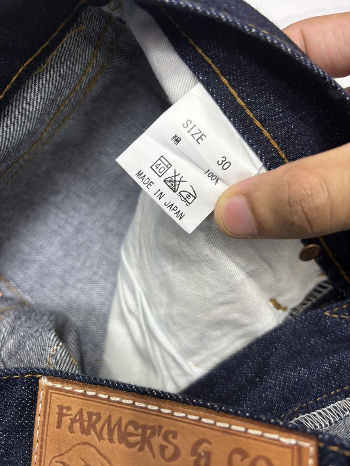 Kapital 🔥VTG FARMERS SELVEDGE BLUE JEANS MADE IN JAPAN Size US 30 / EU 46 - 14 Thumbnail