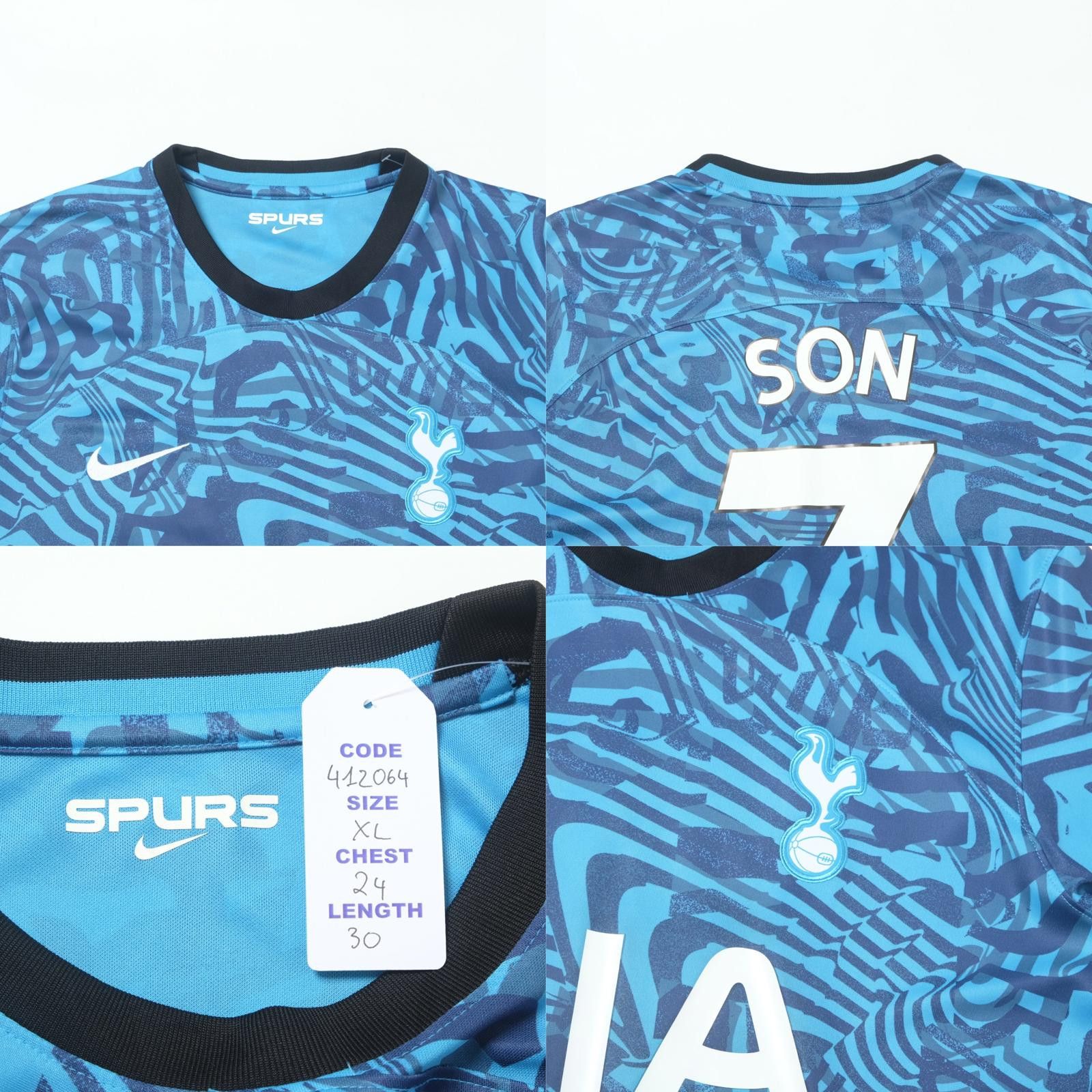 Nike 2022/23 Tottenham Hotspur Third Shirt Nike Son (XL) Size US XL / EU 56 / 4 - 5 Thumbnail