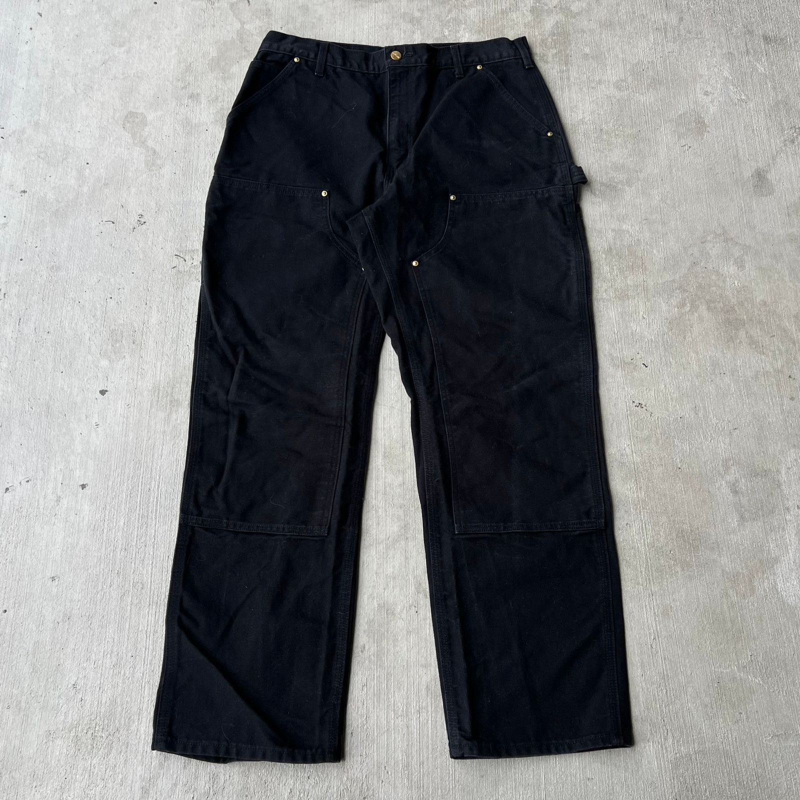 Carhartt × Vintage Carhartt black double knee work wear carpenter pants Size US 34 / EU 50 - 1 Thumbnail