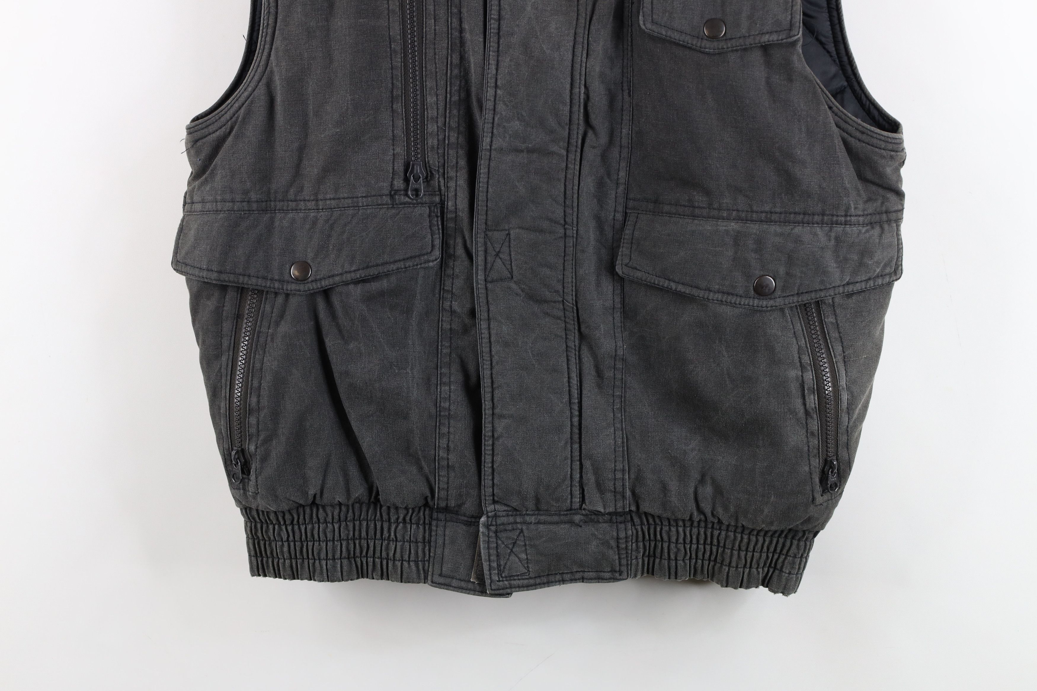 Vintage Vintage 90s Streetwear Stonewash Puffer Vest Jacket Black Size US M / EU 48-50 / 2 - 3 Thumbnail