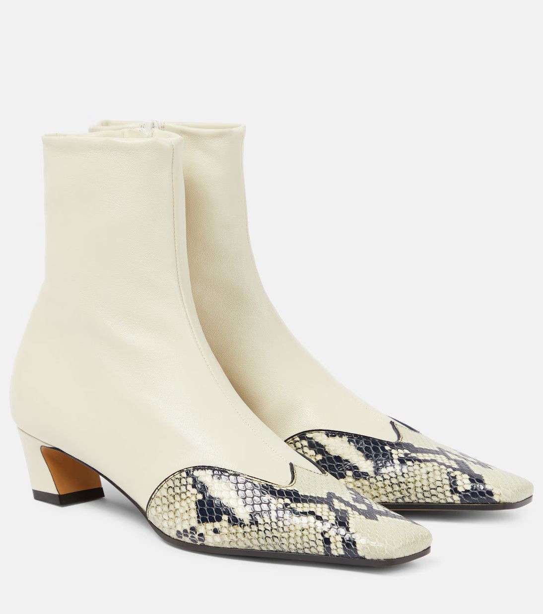 KHAITE o1s22i1n0724 Dallas Ankle Boots in Ivory Size US 8 / IT 38 - 1 Thumbnail