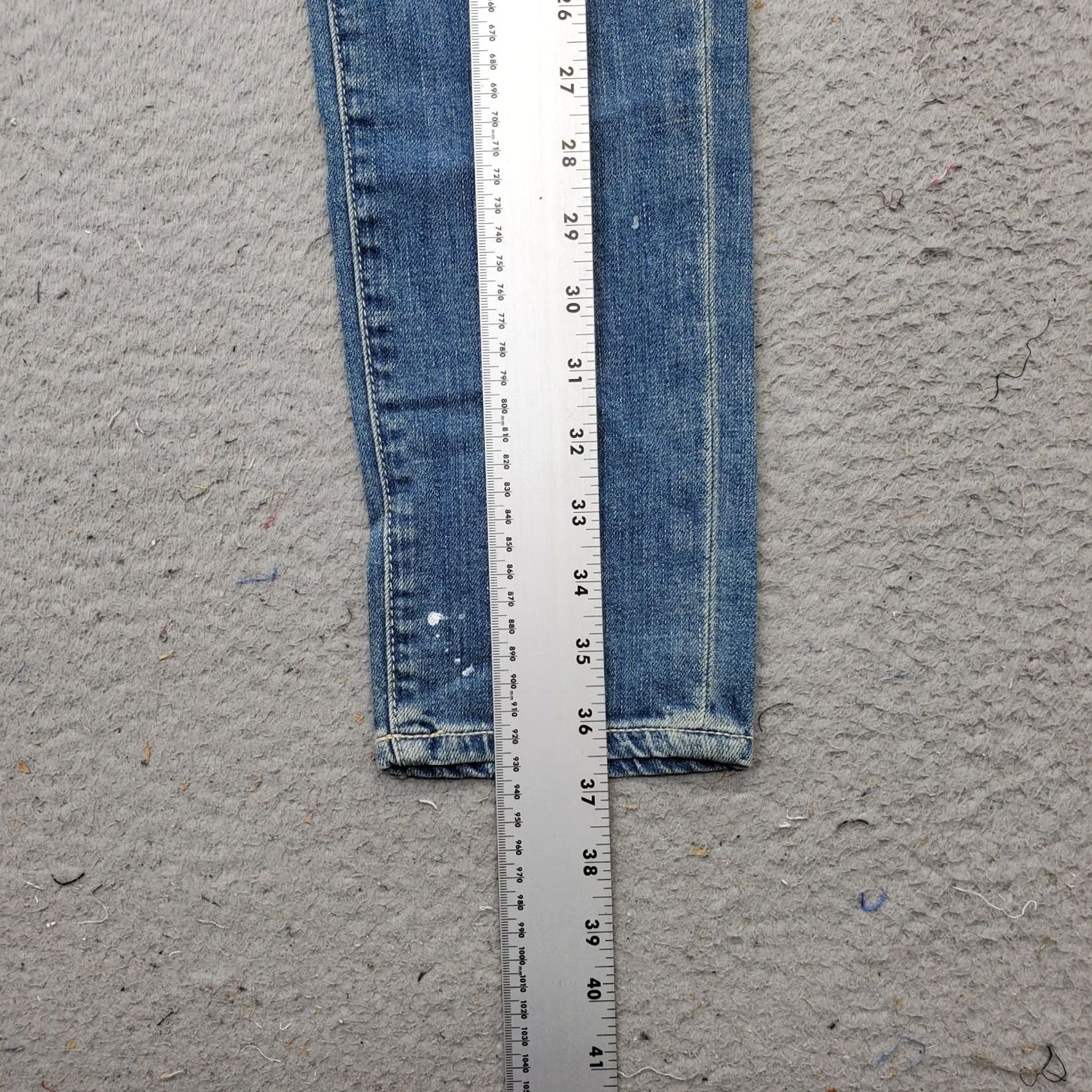 Paige Paige Skyline Ankle Peg Jeans Women Size 26 Denim 5-Pocket Studded Blue Jeans Size 26" / US 2 / IT 38 - 3 Thumbnail