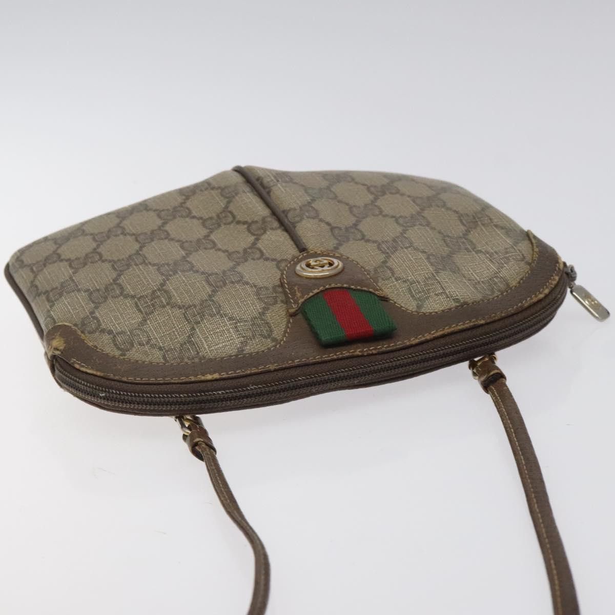 Gucci GUCCI GG Supreme Web Sherry Line Shoulder Bag Pvc Beige 904 Size ONE SIZE - 6 Thumbnail