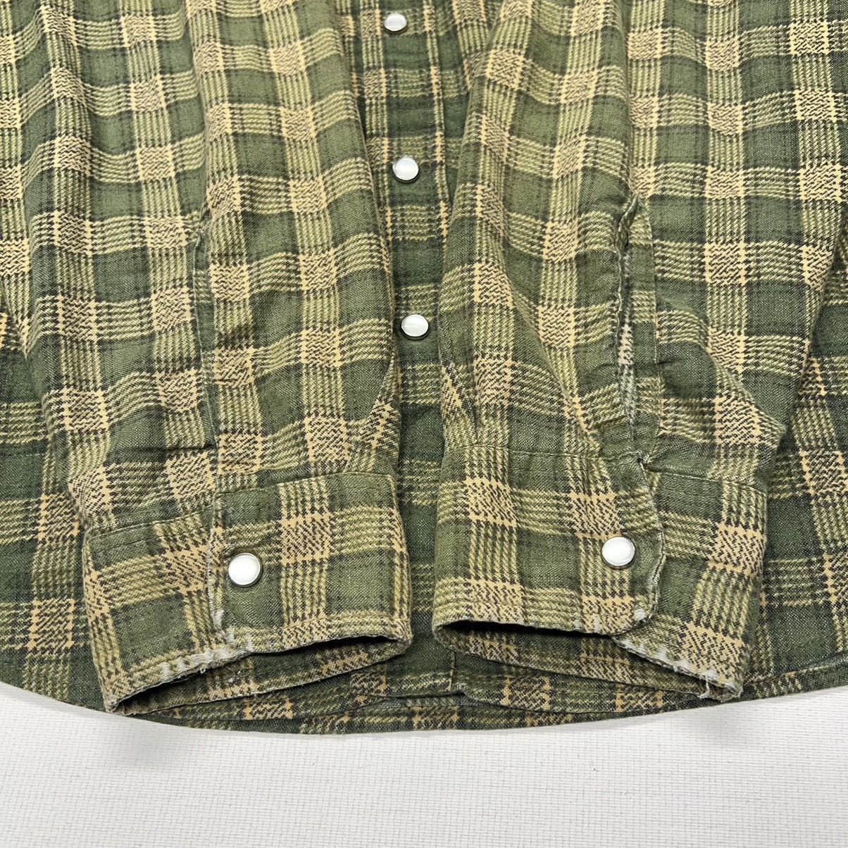 Haband × Vintage VTG Haband Flannel Shirt Green Plaid Button Up Pearl Snap Size US L / EU 52-54 / 3 - 8 Thumbnail