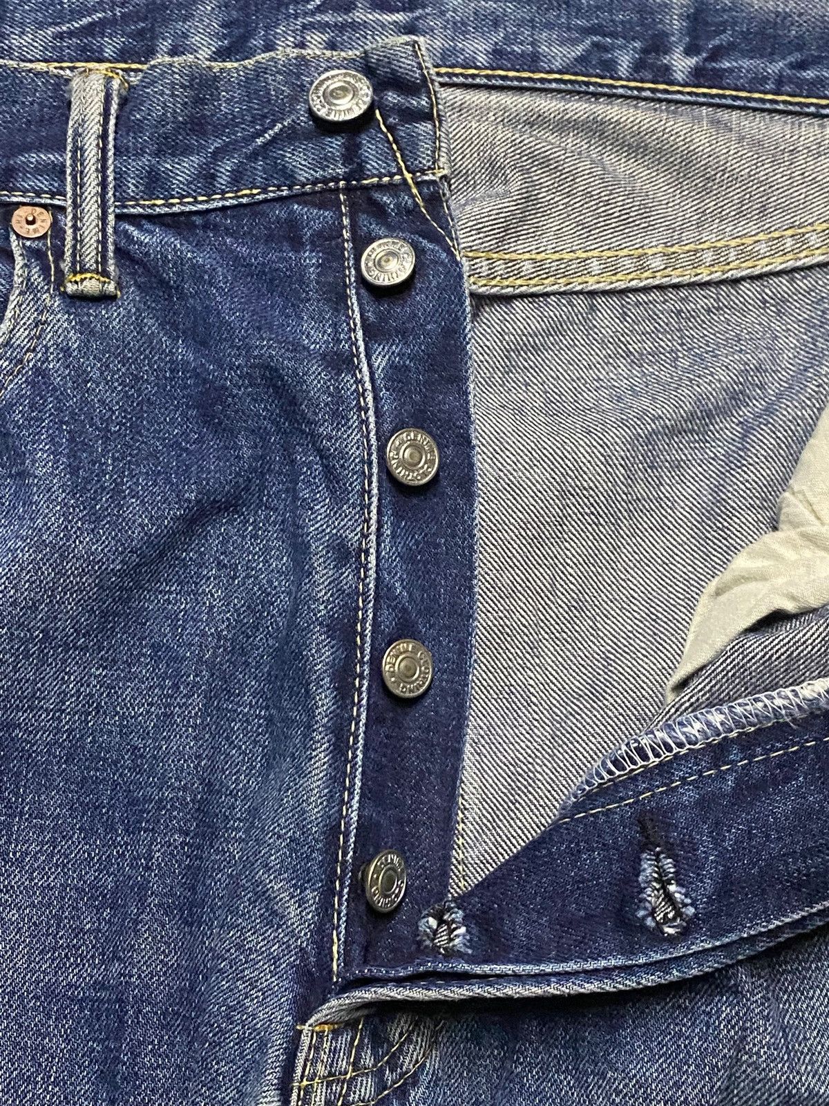 Denime Vintage Denime Selvedge Mud Wash Distressed Loose Jeans Size US 30 / EU 46 - 7 Thumbnail
