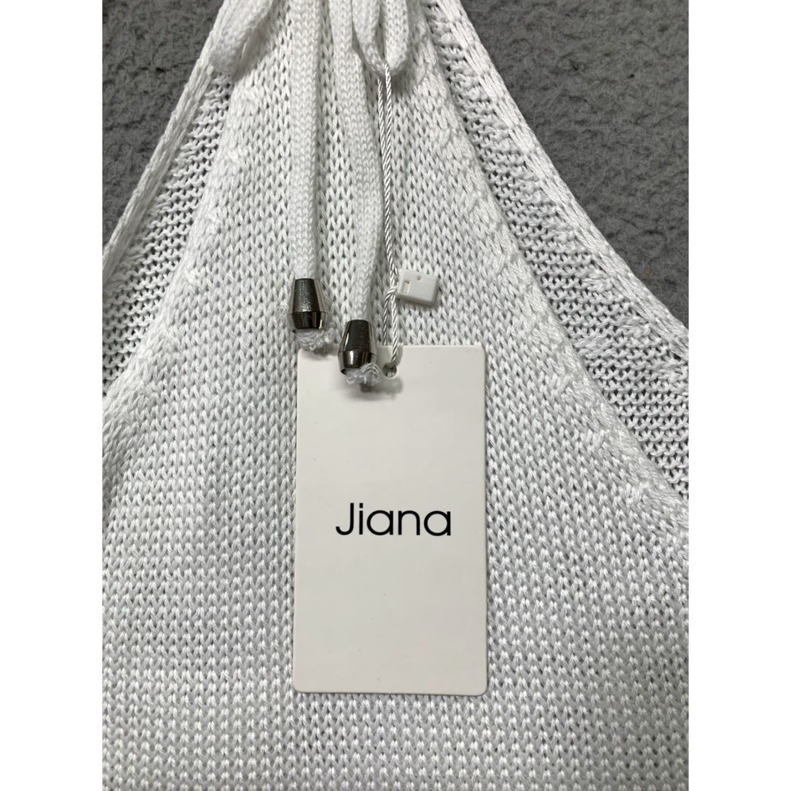 Vintage Kiana Tank Dress XL Khaki White Stripe Tie-Waist Blouson Dress Knitted Midi Casual Womens Shirt Dress Size XL / US 12-14 / IT 48-50 - 6 Thumbnail