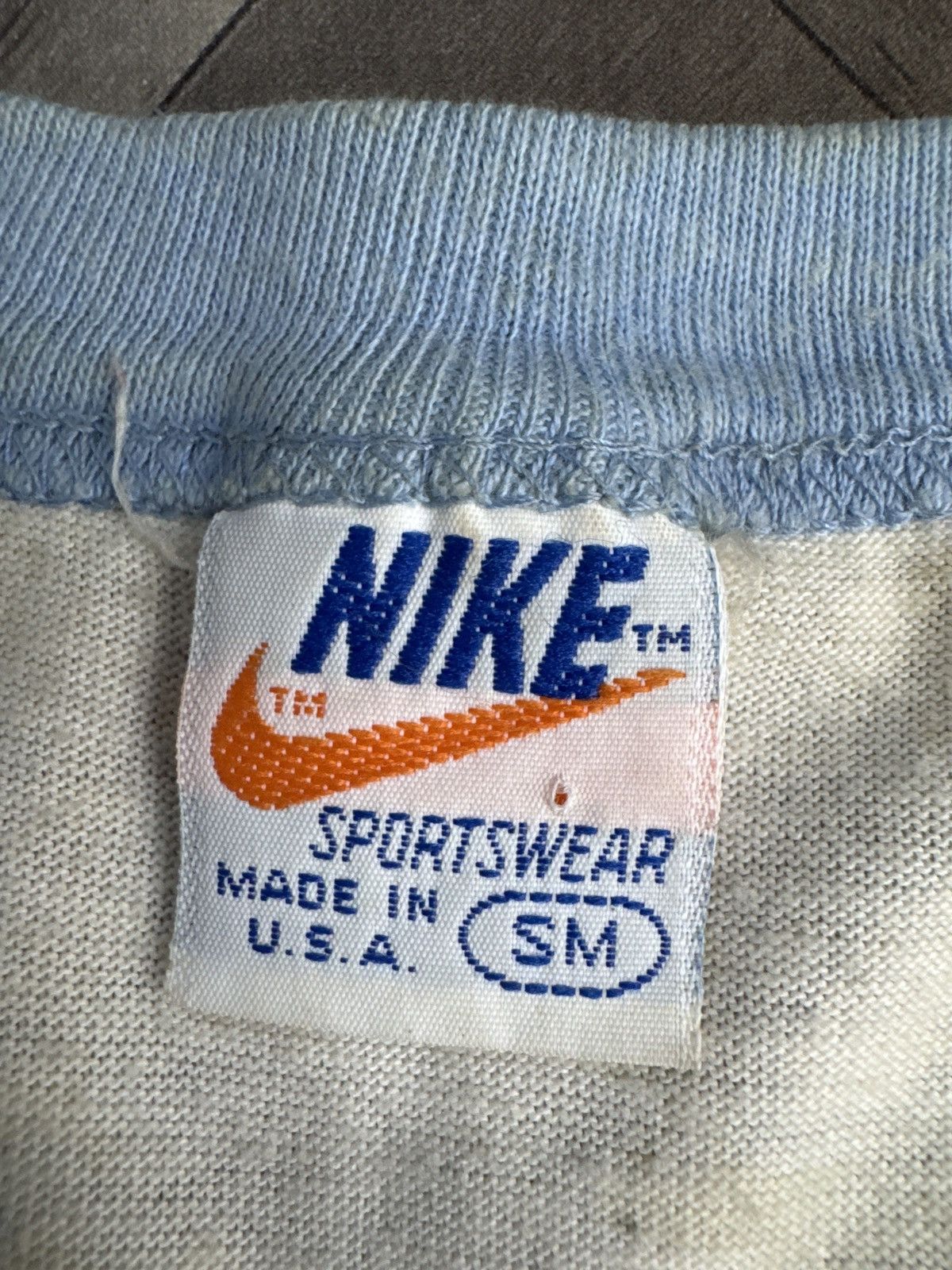 Nike vintage 70's Nike with velvet swoosh logo 3/4 sleeve tshirt Size US M / EU 48-50 / 2 - 8 Thumbnail