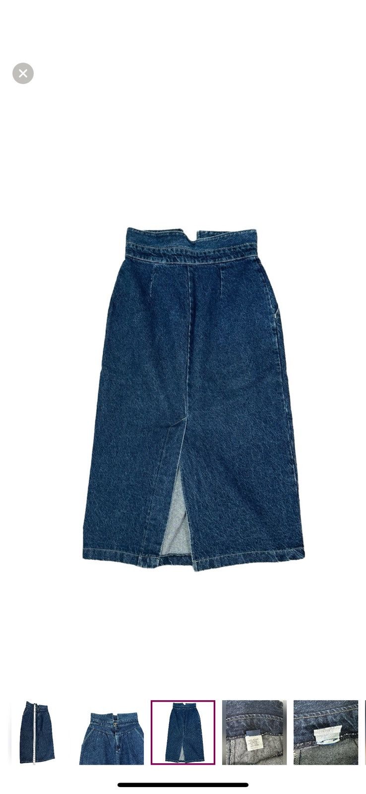 Other Stuffed Shirt Vintage Denim Maxi Skirt Size 11/12 Size 34" / US 12 / IT 48 - 4 Thumbnail