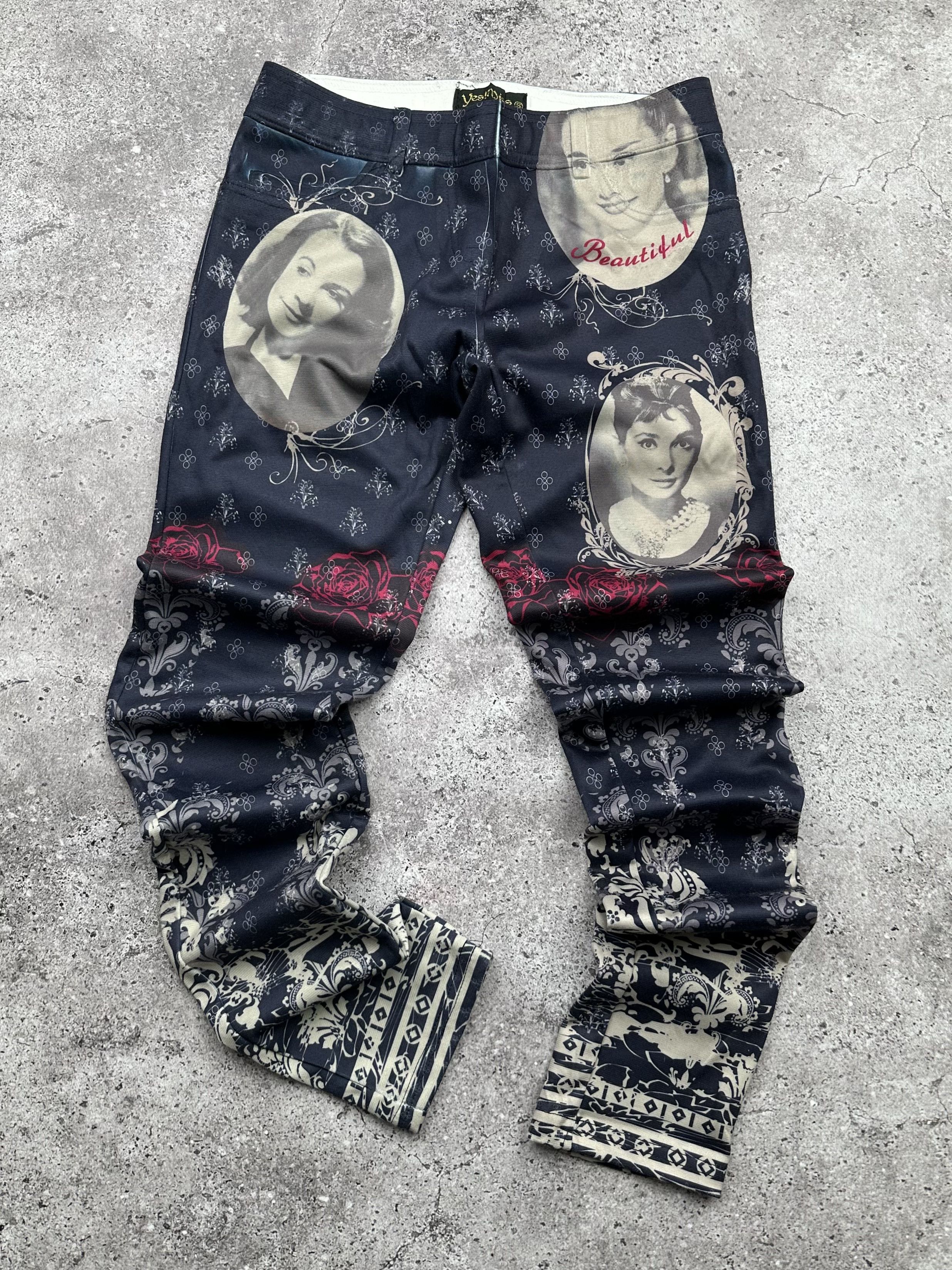Vintage Vintage Printed Pants C541(V555) Size 26" / US 2 / IT 38 - 1 Thumbnail