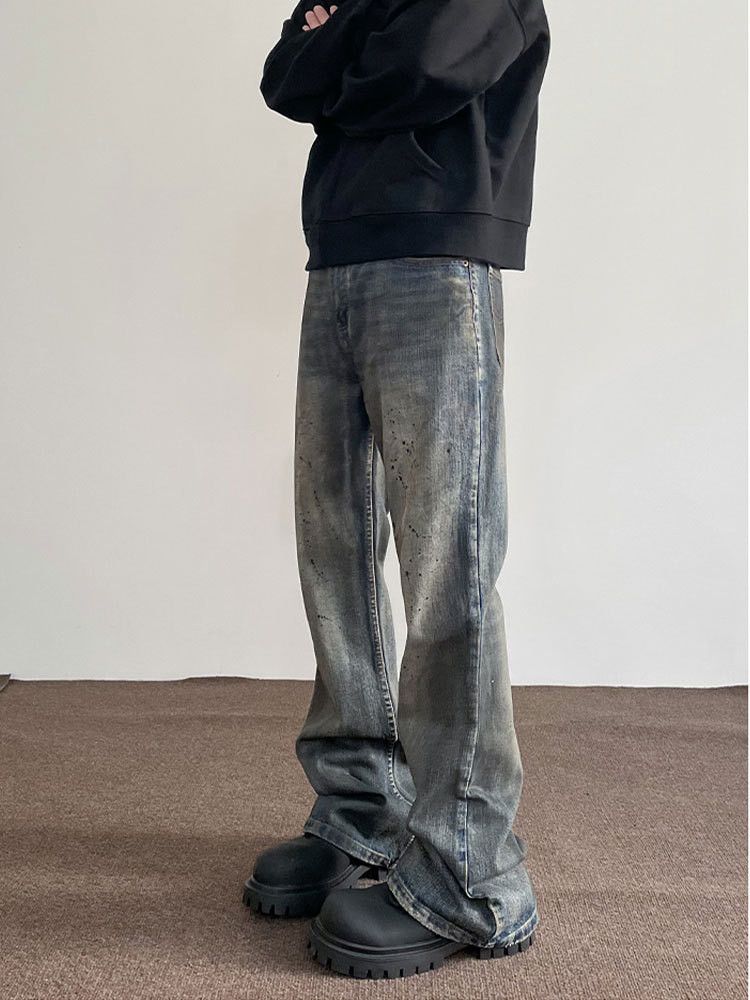Japanese Brand × Jean Vintage dirtyfit washed distressed ink straight jeans Size US 32 / EU 48 - 3 Thumbnail