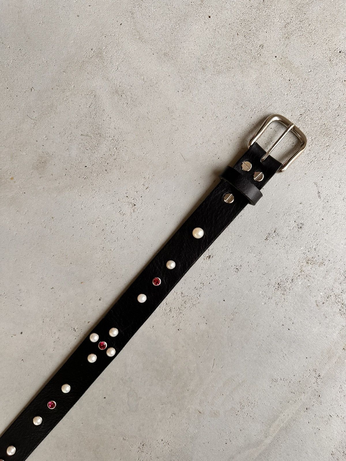 Kapital Full Grain Leather studded belt 1/1s Size ONE SIZE - 4 Thumbnail