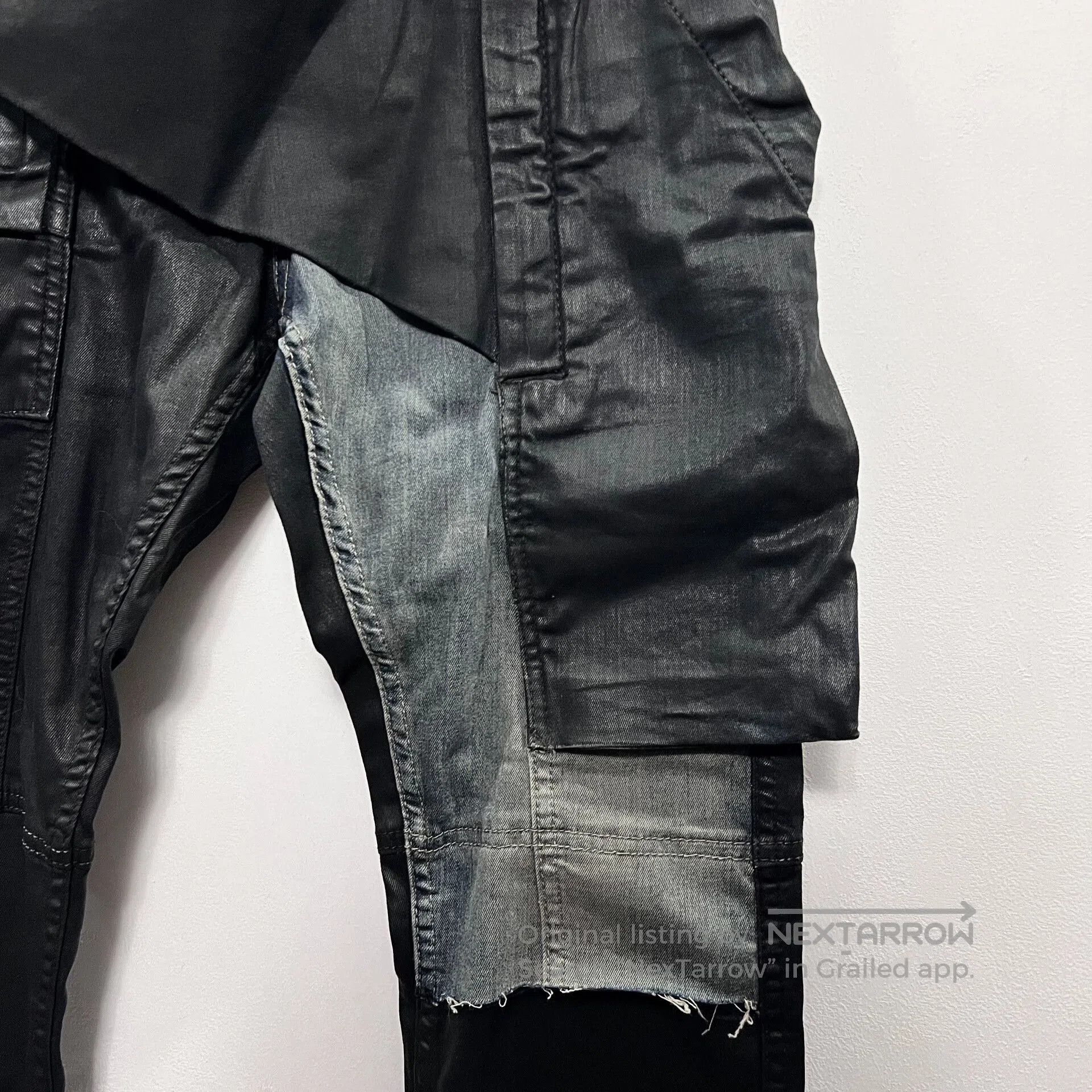 Rick Owens rare rick owens waxed denim pants size 29. Size US 29 - 3 Thumbnail