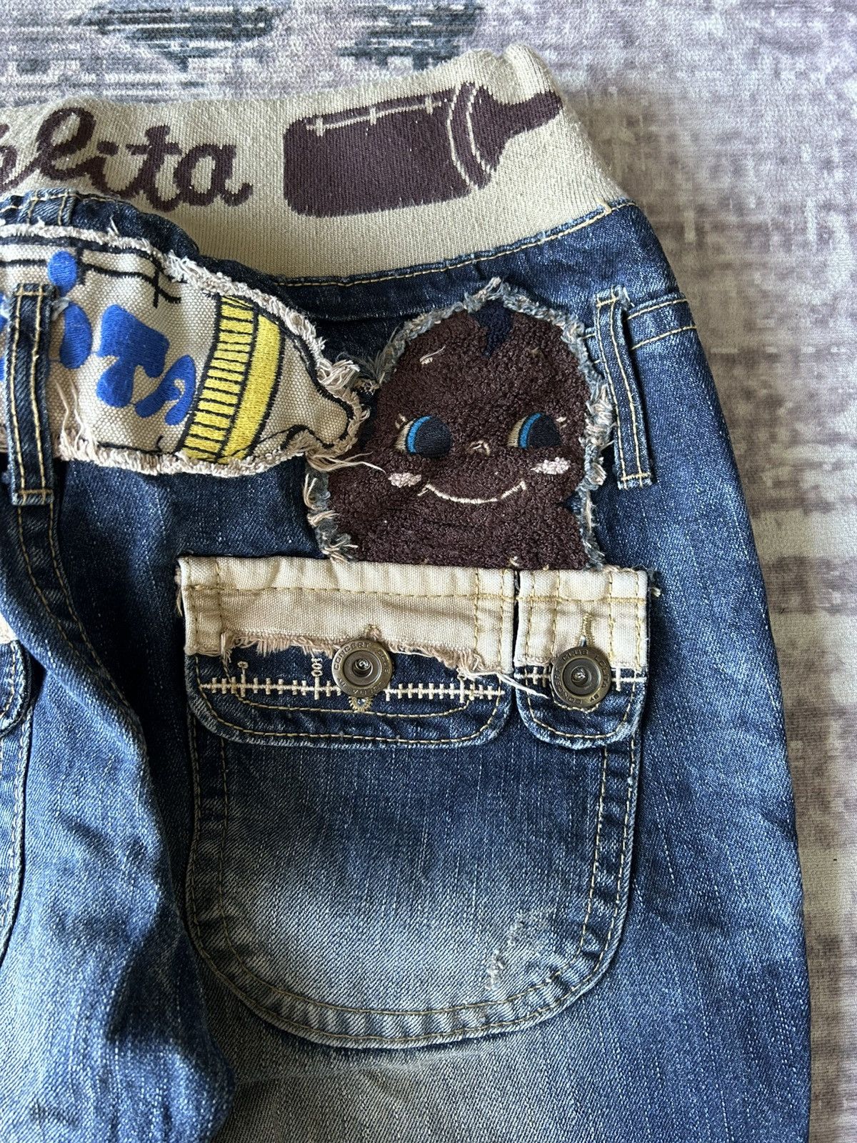 If Six Was Nine Lolita Cute Baby Jeans Size US 27 - 8 Thumbnail