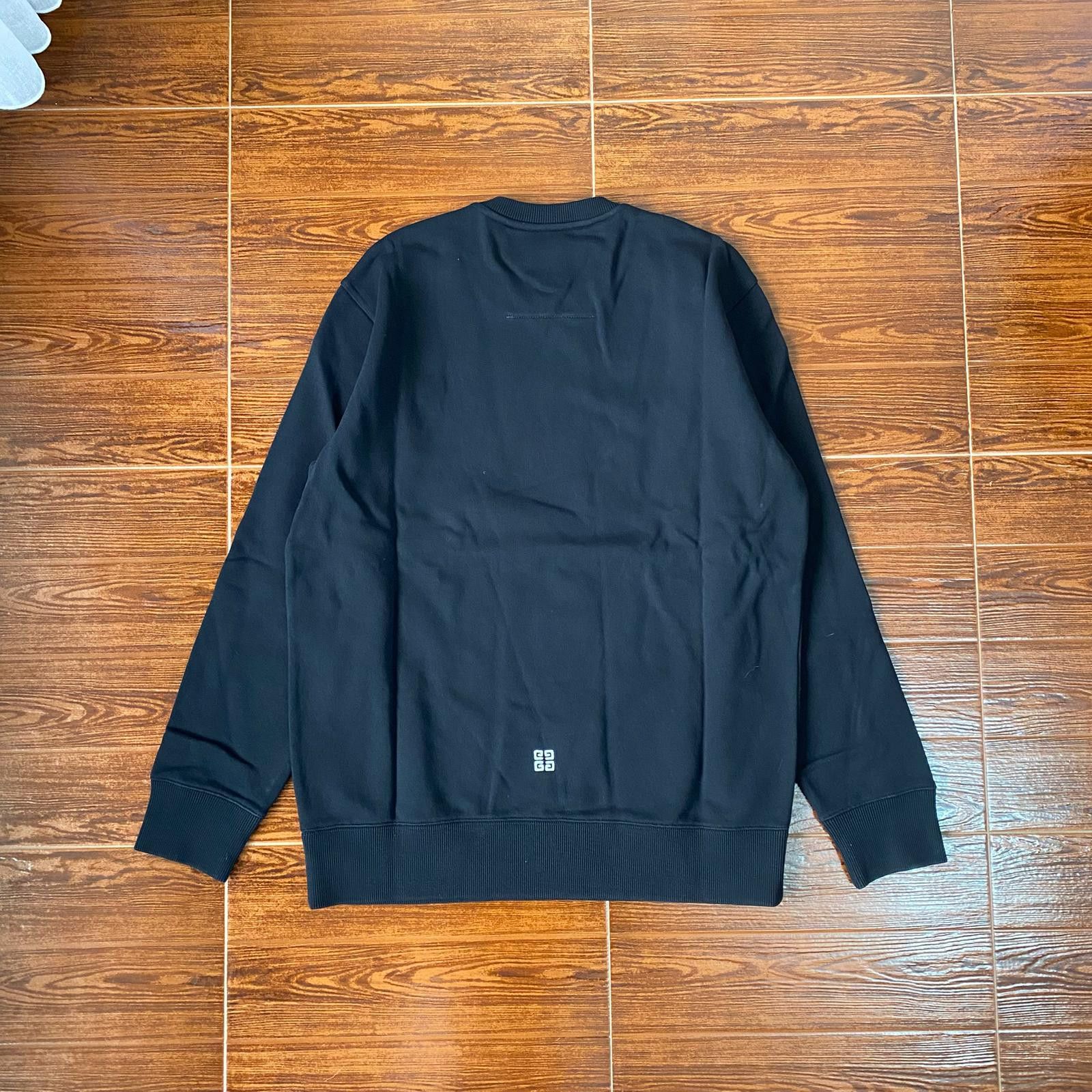 Givenchy Black Embroidered College Arch Logo Sweatshirt Size US M / EU 48-50 / 2 - 8 Thumbnail