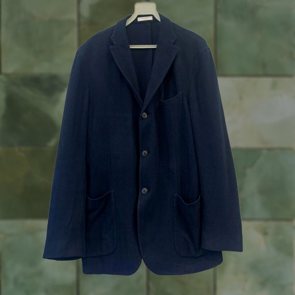 Boglioli Boglioli Milano K-Jacket Blazer Navy Blue Cotton 46R / L Men’s Blue Unstructured Soft Tailoring, Italy Size 42R - 1 Thumbnail