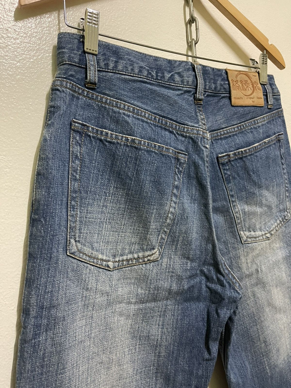 Japanese Brand Karakuri Tamashi Koi Fish Motive Embroidery Jeans Size US 30 / EU 46 - 10 Thumbnail
