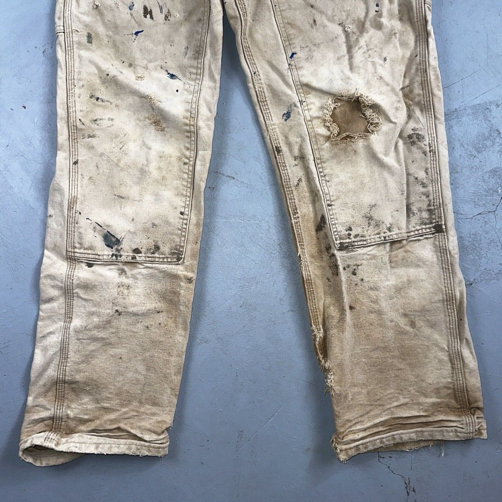 Carhartt VINTAGE Carhartt Carpenter Pants USA B01 Brown Thrashed 34x34 Act 32x32 Size US 34 / EU 50 - 3 Thumbnail