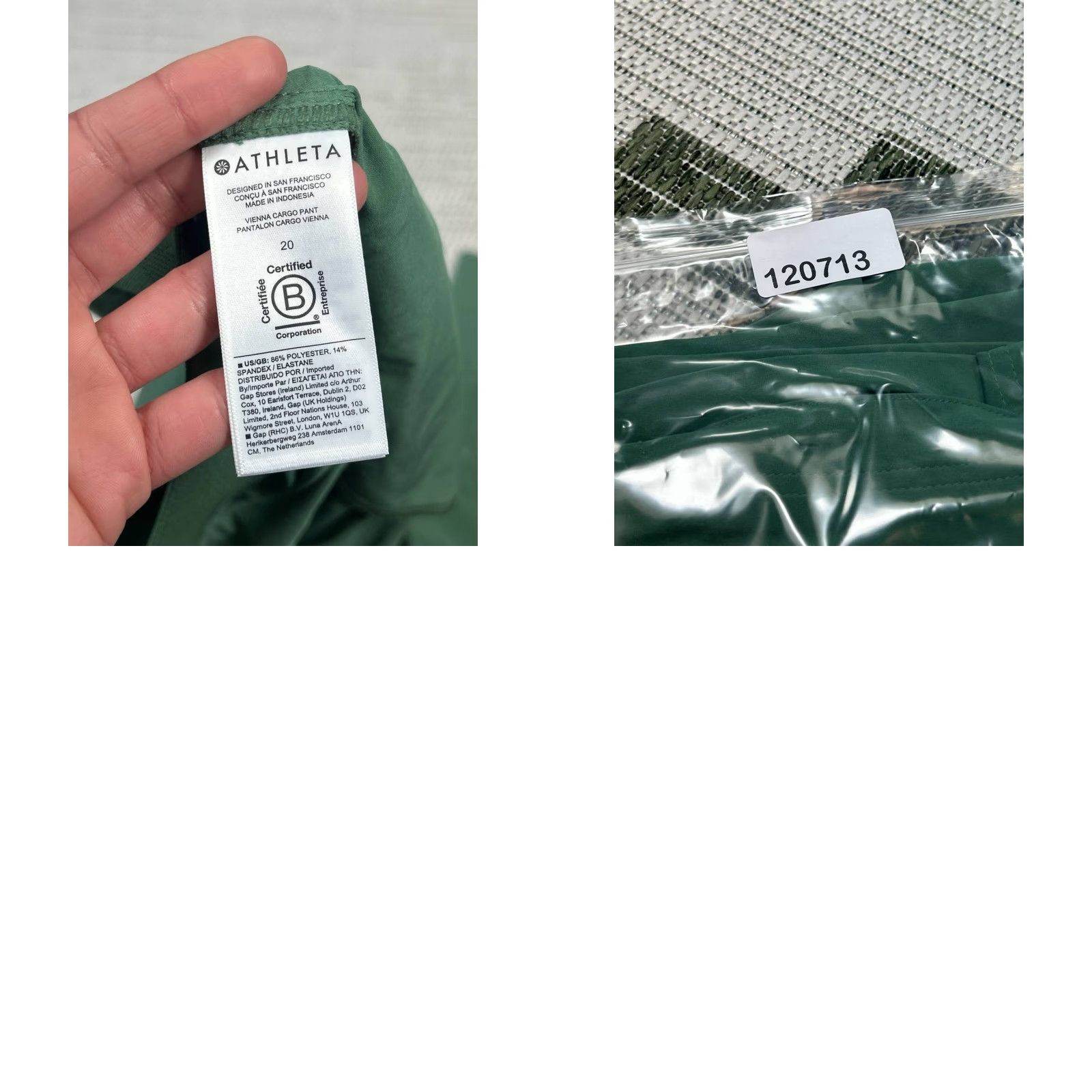 Athleta Athleta Pants Womens 20 Green Stretch High Rise Straight Leg Casual Size 42" / US 20 - 8 Thumbnail