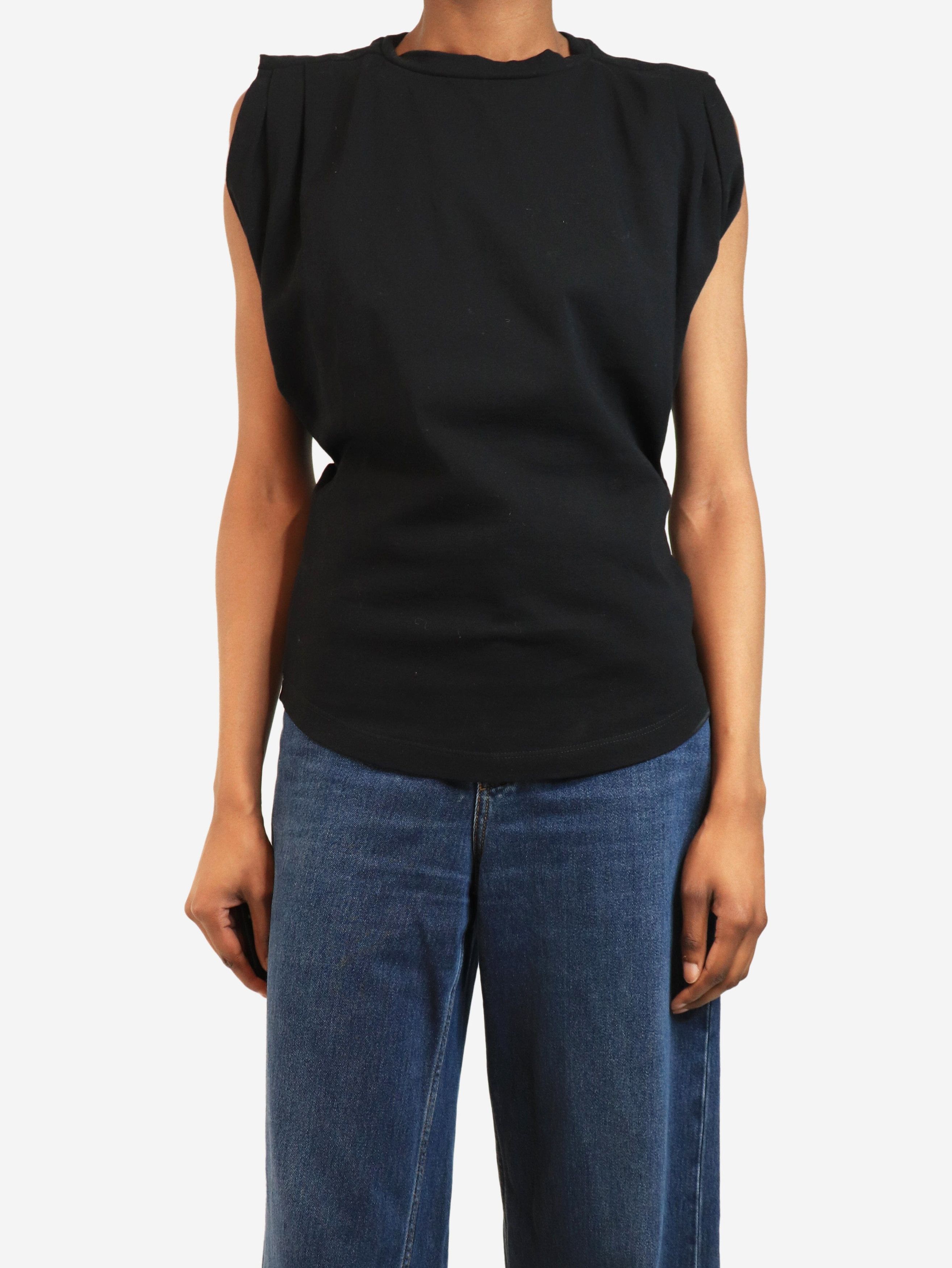 Other Black sleeveless gathered t-shirt - XS Size XS / US 0-2 / IT 36-38 - 1 Thumbnail