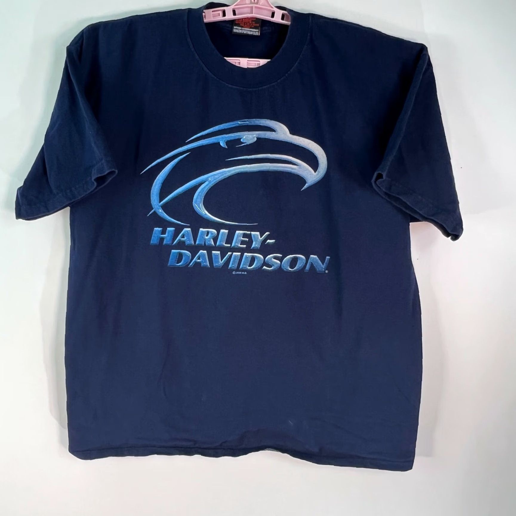 Harley Davidson Vintage Harley-Davidson T-Shirt Men XL Blue Motorcycle Graphic 2000 Thunder Road Canada Size US XL / EU 56 / 4 - 4 Thumbnail