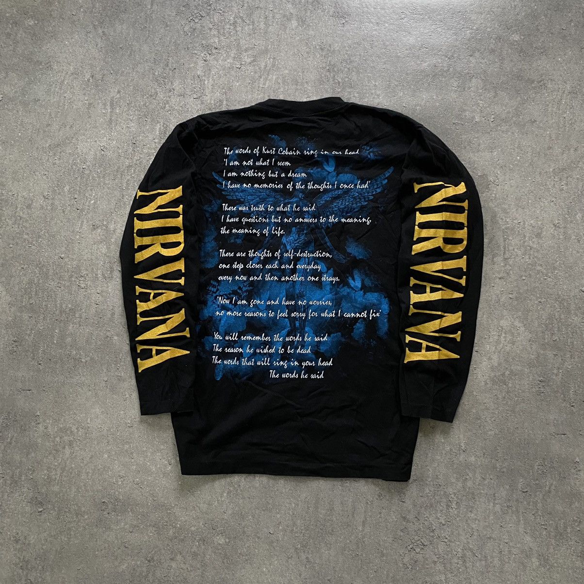 Nirvana × Vintage Nirvana Kurt Cobain 1996 Memories of Kurt Longsleeve Size US L / EU 52-54 / 3 - 2 Thumbnail