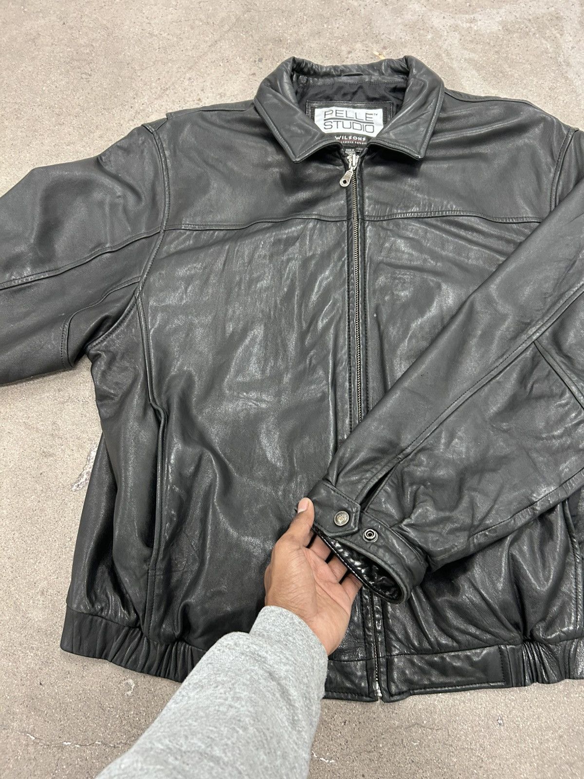 Vintage VTG Wilsons Pelle Studio Bomber Leather Jacket Mens XXL 90s Size US XXL / EU 58 / 5 - 3 Thumbnail
