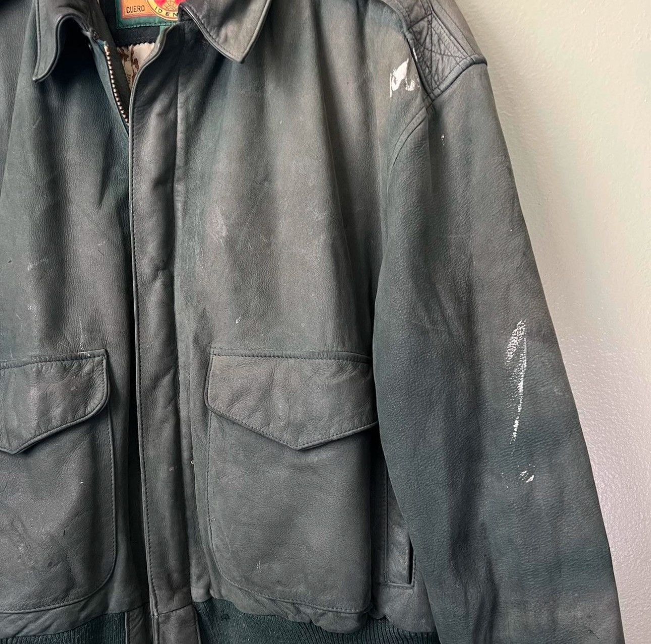 Other VINTAGE GREEN LEATHER JACKET Size US M / EU 48-50 / 2 - 4 Thumbnail