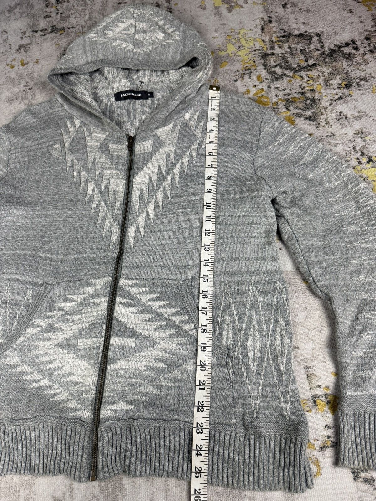 JACKROSE Vintage 90s Jackrose Navajo Sweater knit Hoodie Size US M / EU 48-50 / 2 - 7 Thumbnail