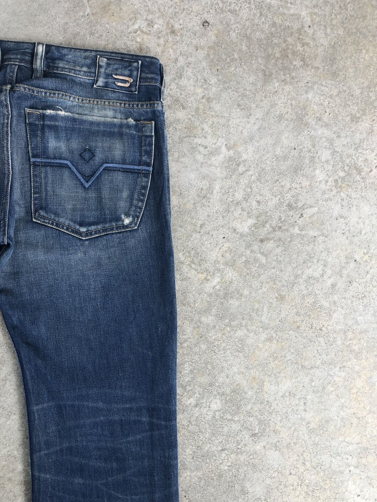 If Six Was Nine Japanese Diesel Flared Jeans Distressed Denim Size US 31 - 10 Thumbnail