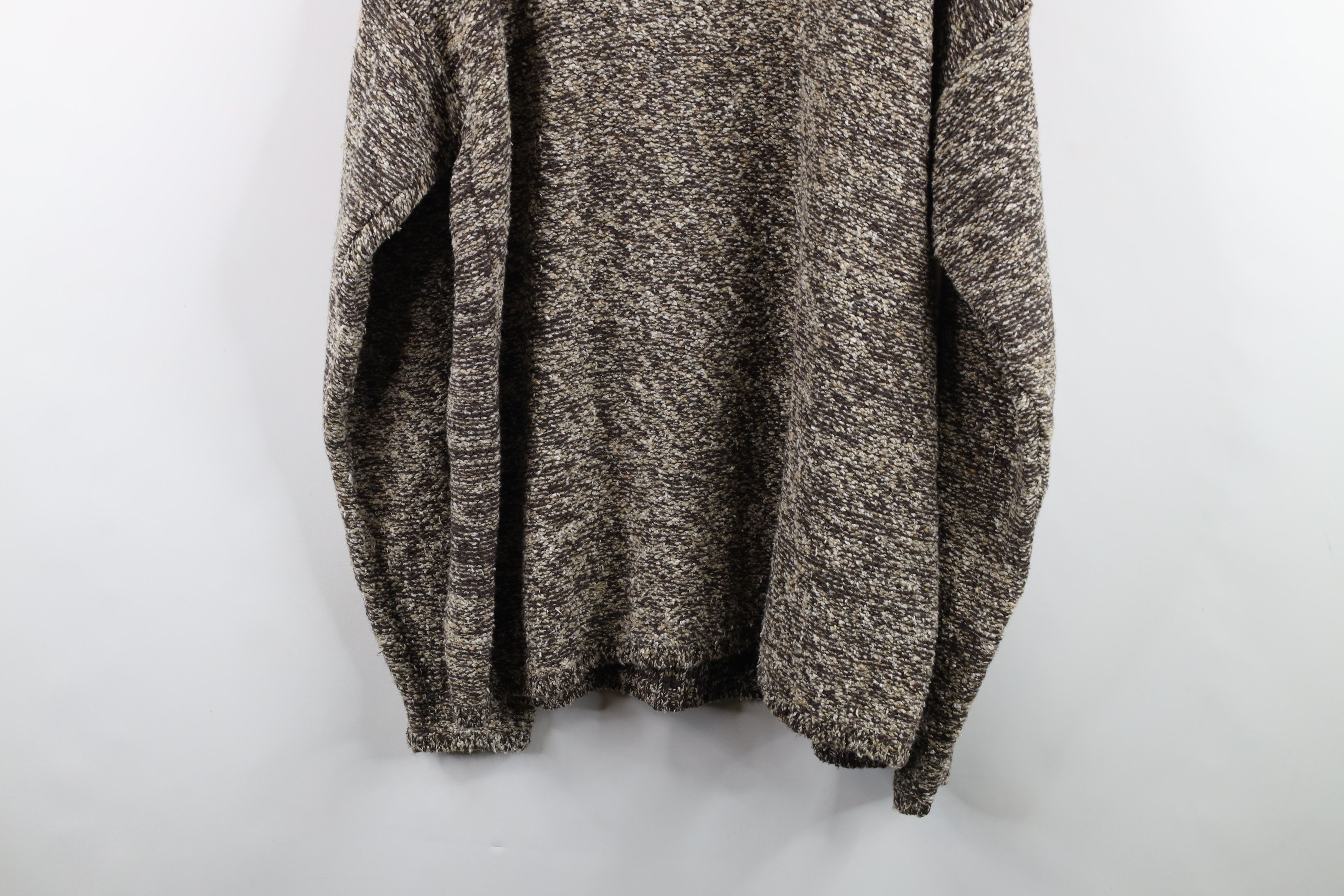 Vintage Vintage 90s Streetwear Baggy Textured Knit Mock Neck Sweater Size US L / EU 52-54 / 3 - 8 Thumbnail