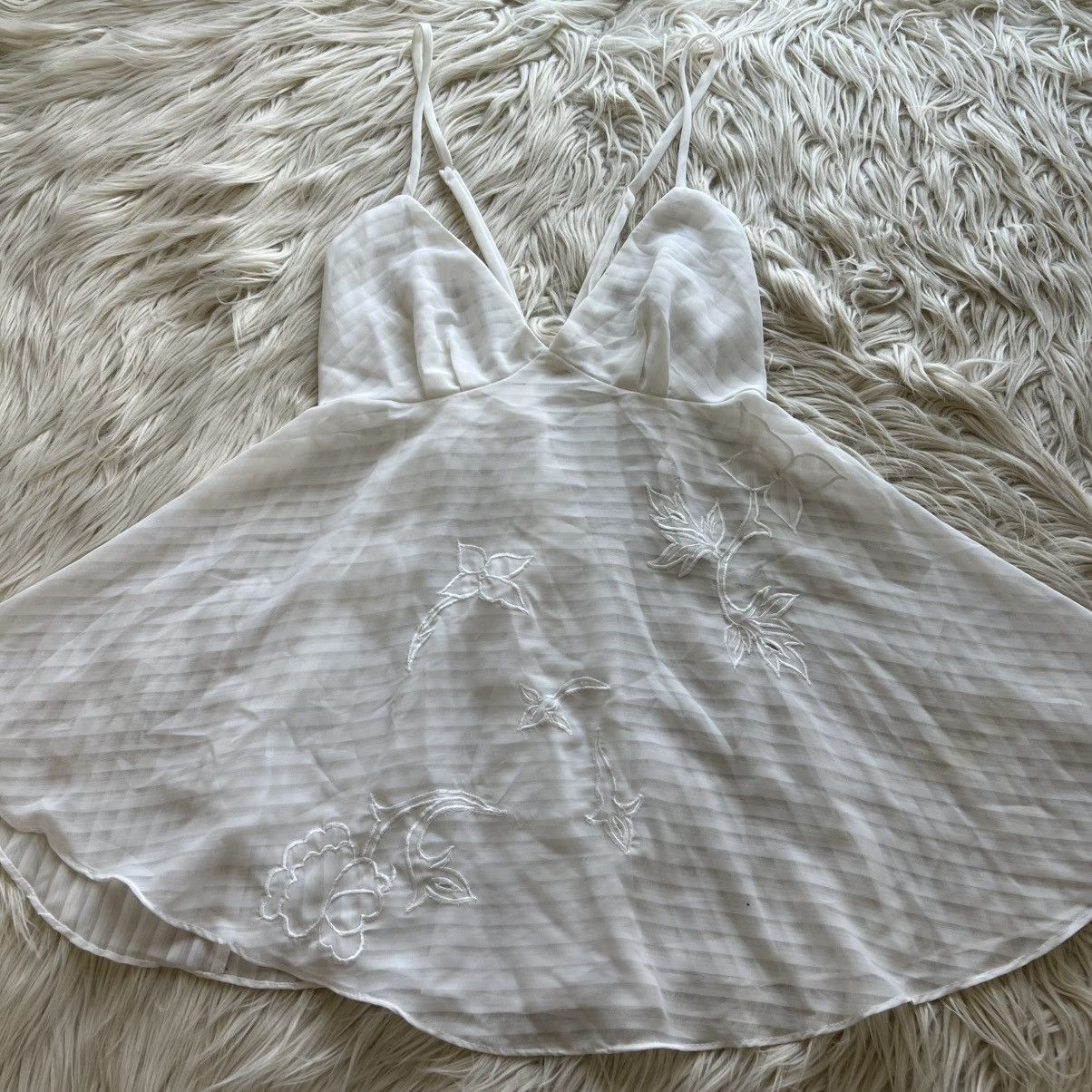Victoria's Secret Vintage Victoria’s Secret Collection Ivory Sheer Babydoll M Size ONE SIZE - 2 Thumbnail