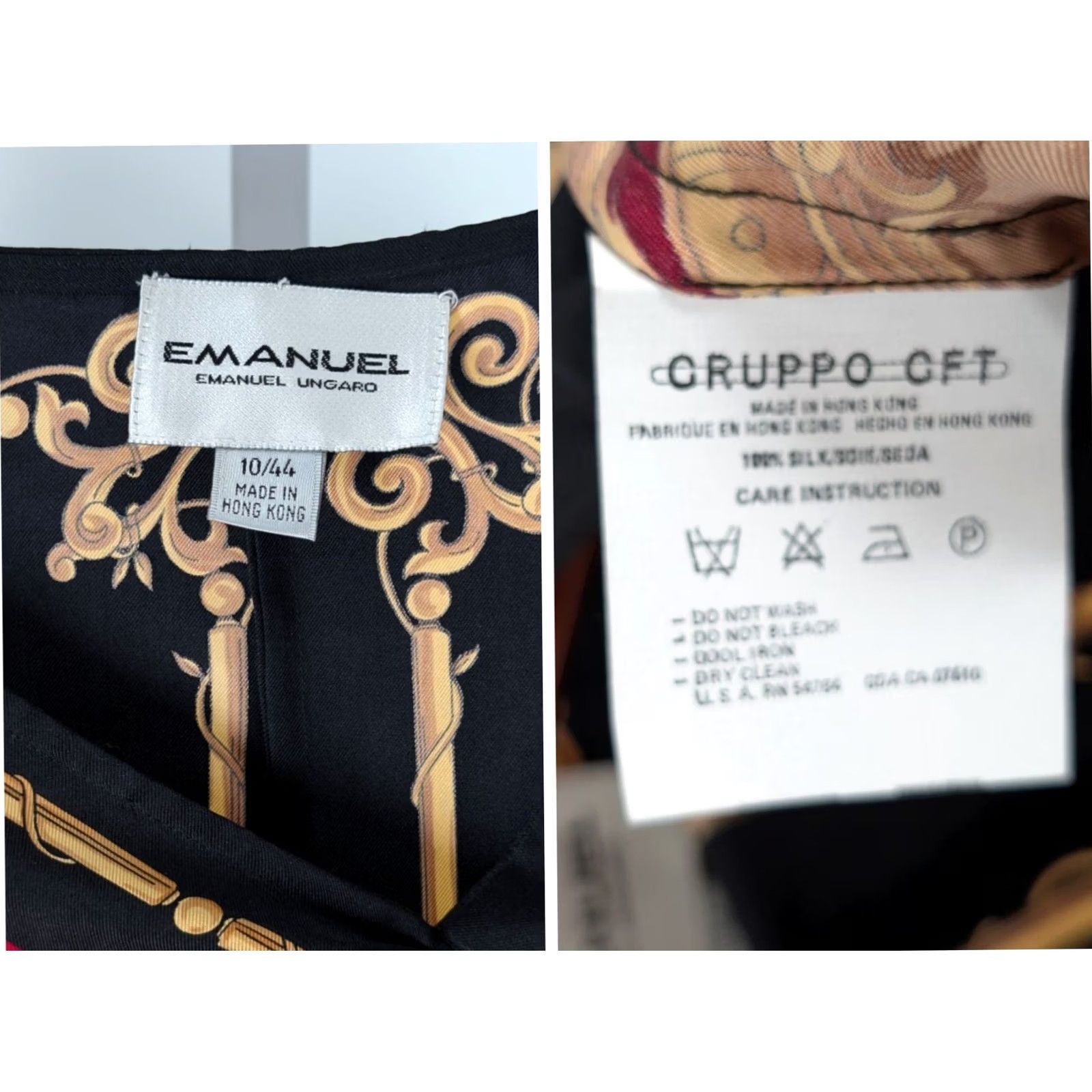 Emanuel Ungaro VINTAGE Emanuel Ungaro Silk Baroque Chariot Print Cape Blouse 10 Womens Silk Vintage 1990s Night Party Size L / US 10 / IT 46 - 5 Thumbnail