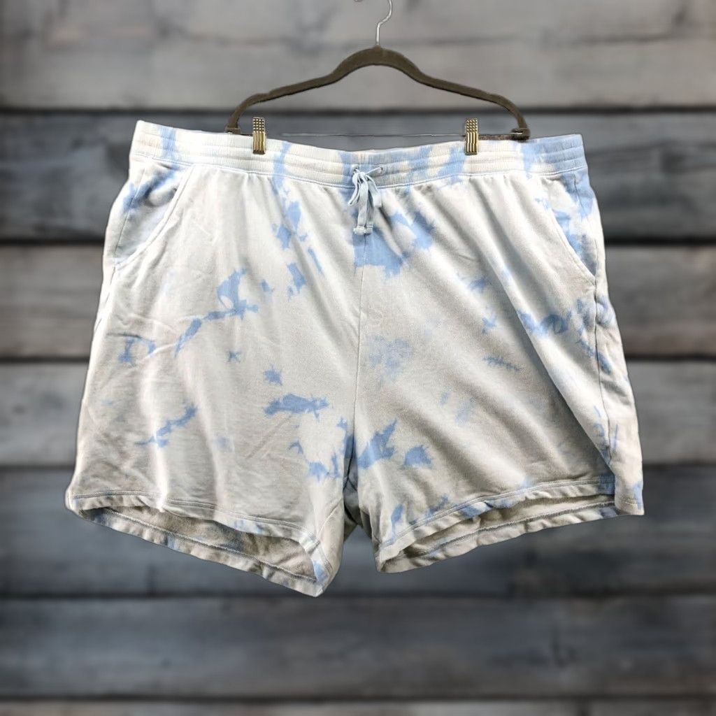 Old Navy Old Navy Women's 4X Tie Dye Fleece Sweat Shorts Lounge Casual High Rise Plus Size Blue Size 40" / US 18 - 1 Thumbnail