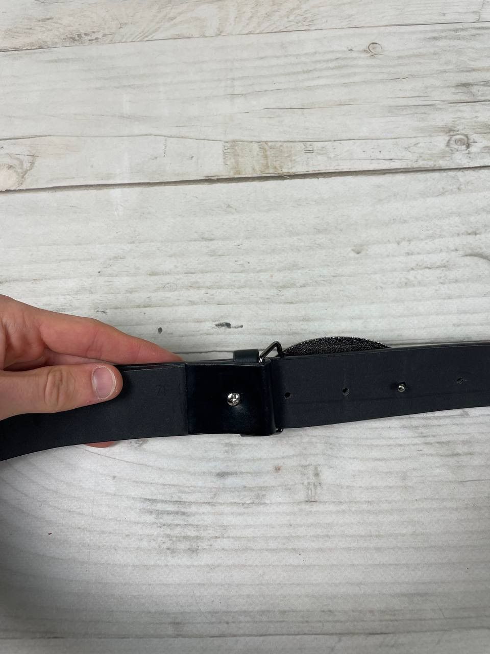 Harley Davidson Vintage Chrome Brass Harley Davidson Logo 1983 Leather Belts Size ONE SIZE - 11 Thumbnail