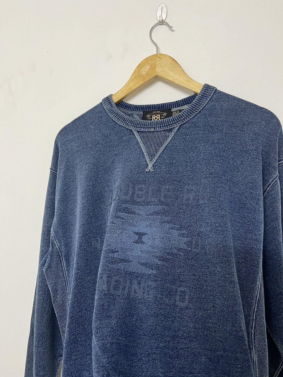 RRL Ralph Lauren × Vintage Vintage RRL Double RL Reverse Weave Crewneck Sweatshirt Size US M / EU 48-50 / 2 - 4 Thumbnail
