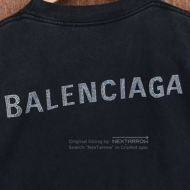 Balenciaga Balenciaga Wash Effect Stud T-Shirt Size US XS / EU 42 / 0 - 4 Thumbnail