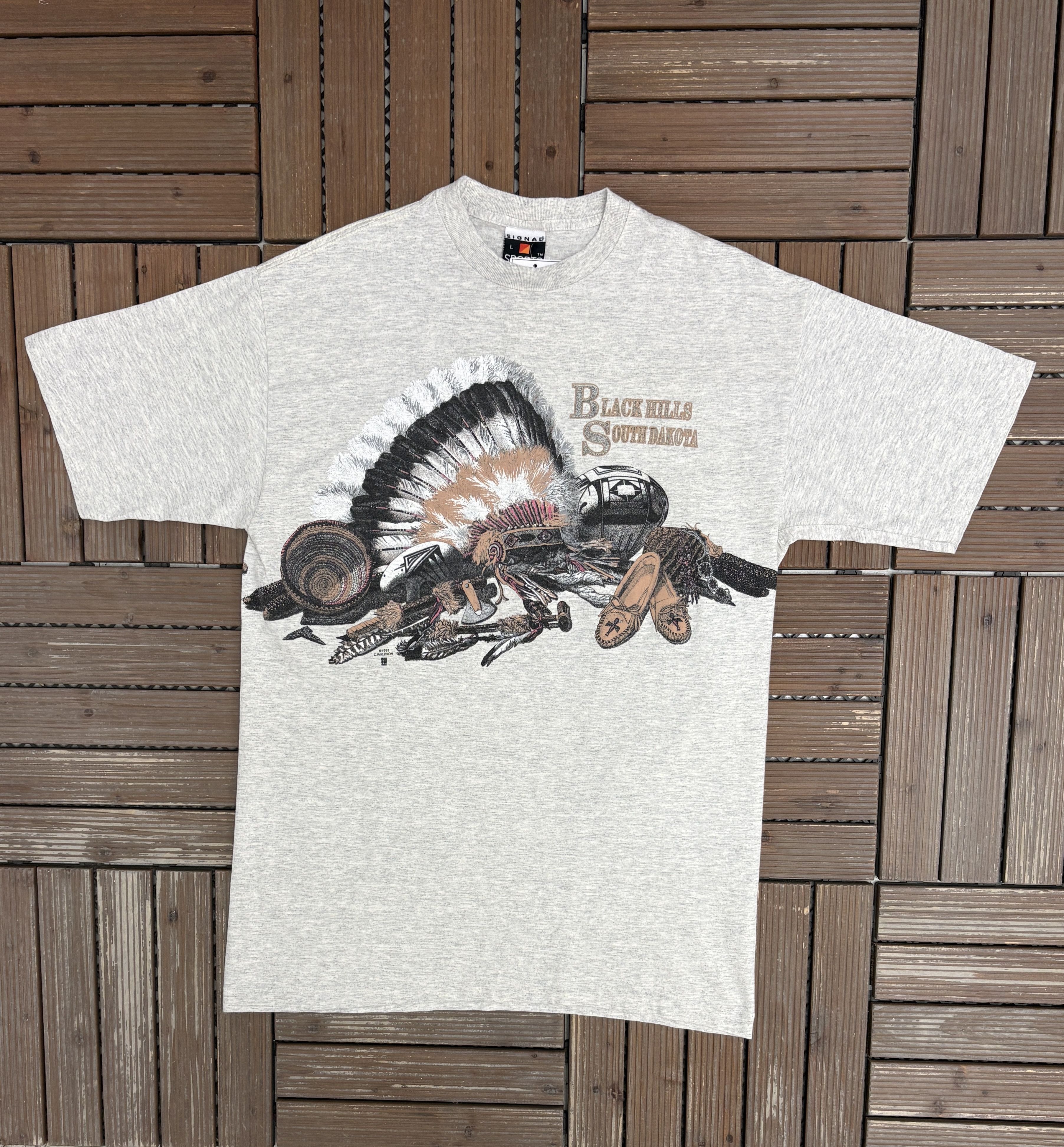 Vintage Black Hills, South Dakota Scenic Vintage Grey Tee Size US L / EU 52-54 / 3 - 1 Thumbnail