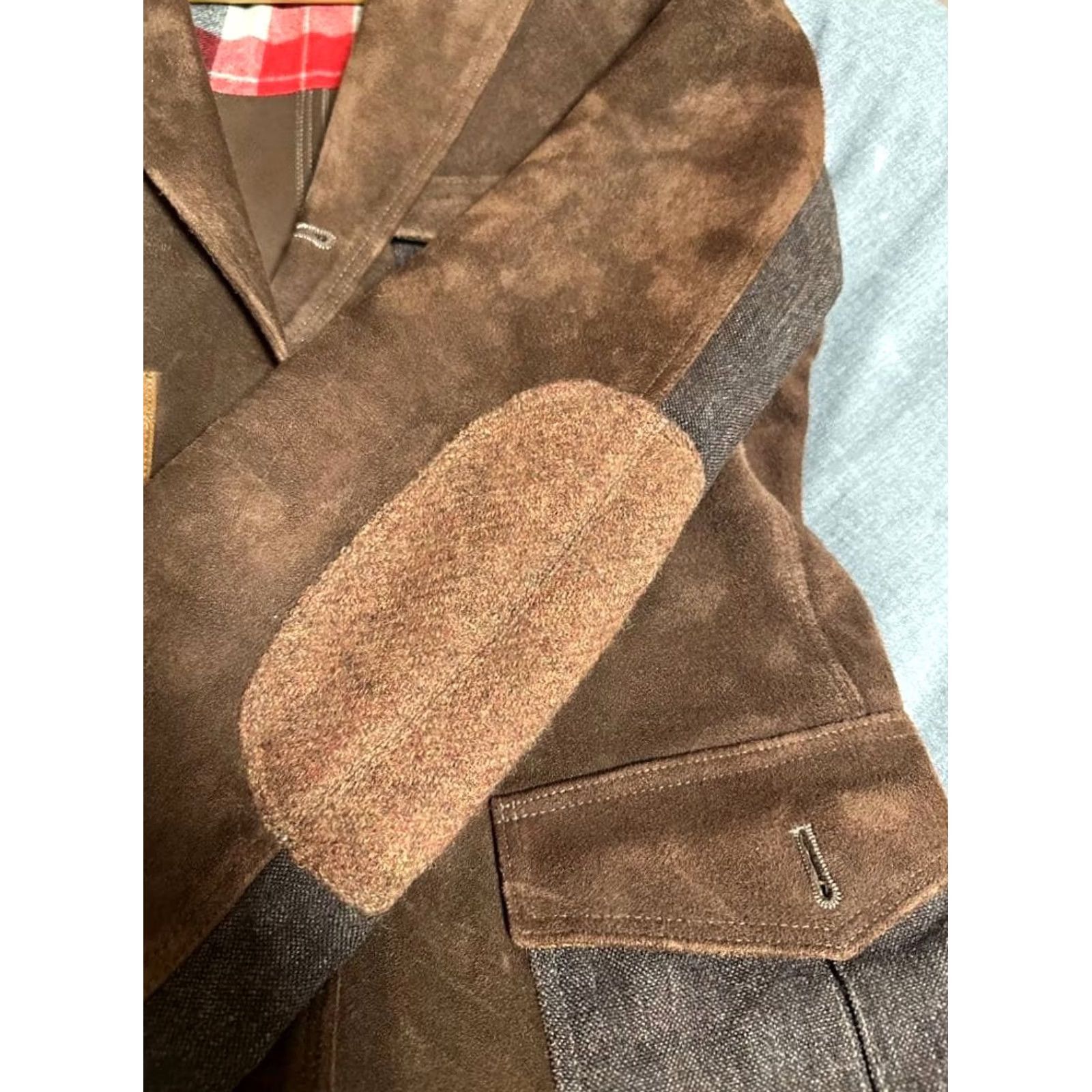 Vintage JUNYA WATANABE MAN PATCHWORK SUEDE JACKET S Mens Size US S / EU 44-46 / 1 - 3 Thumbnail