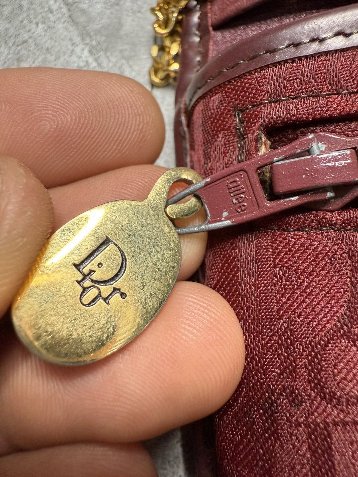 Dior Vintage Dior Monogram Chain Crossbody Bag Size ONE SIZE - 10 Thumbnail