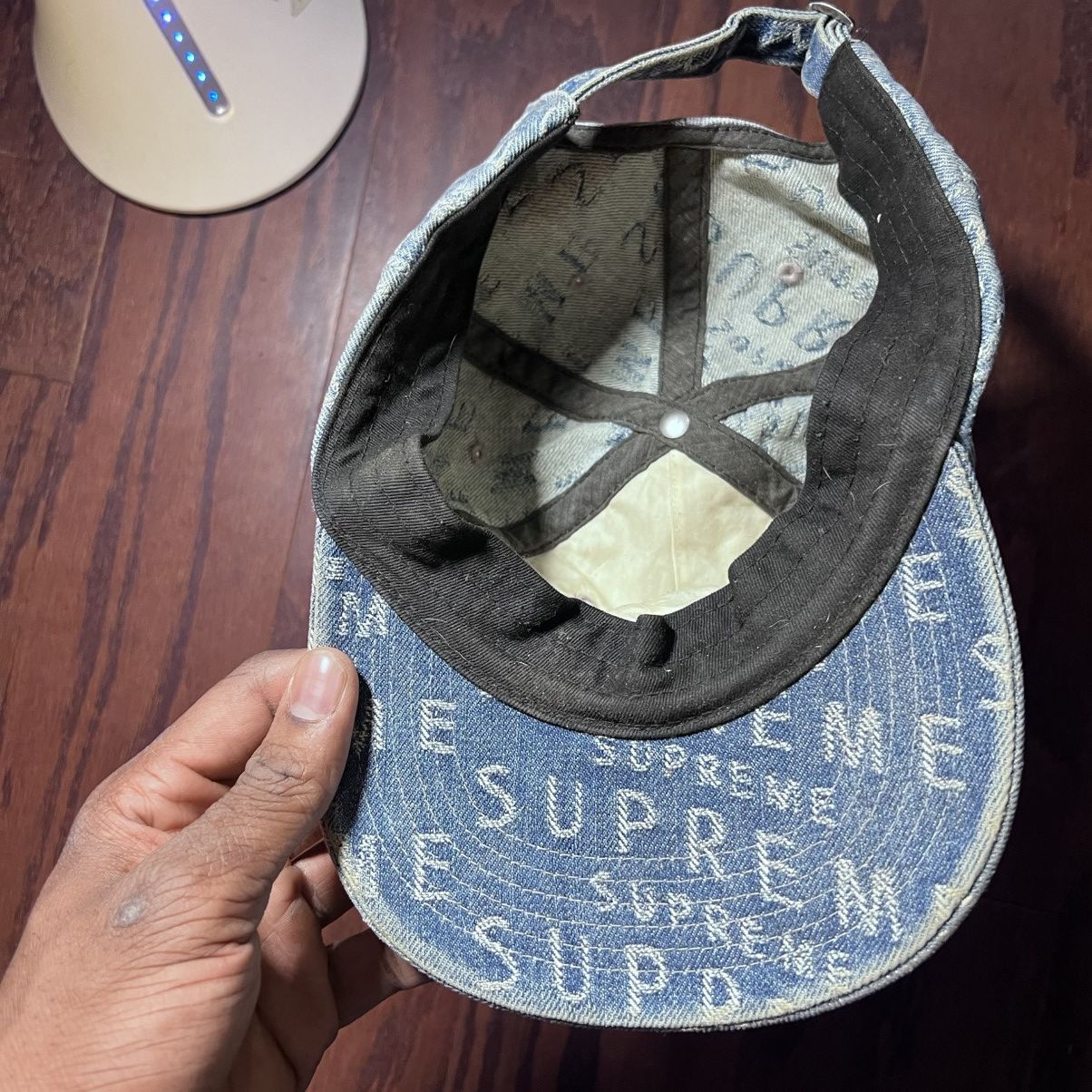 Supreme Supreme Warp Jacquard Logos Denim 6-Panel cap Size ONE SIZE - 4 Thumbnail