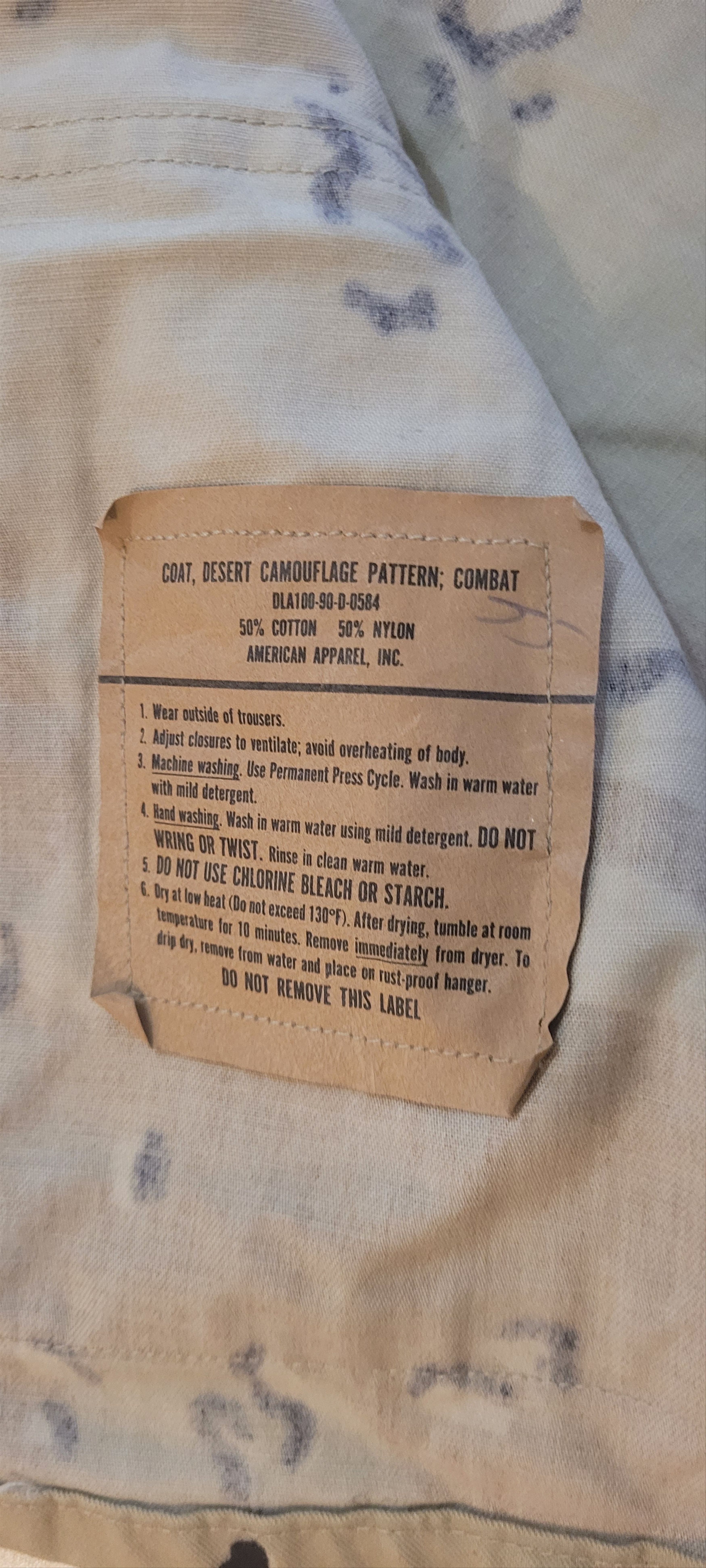 American Apparel 1991 US Issue Desert BDU Combat Coat Size US S / EU 44-46 / 1 - 5 Thumbnail