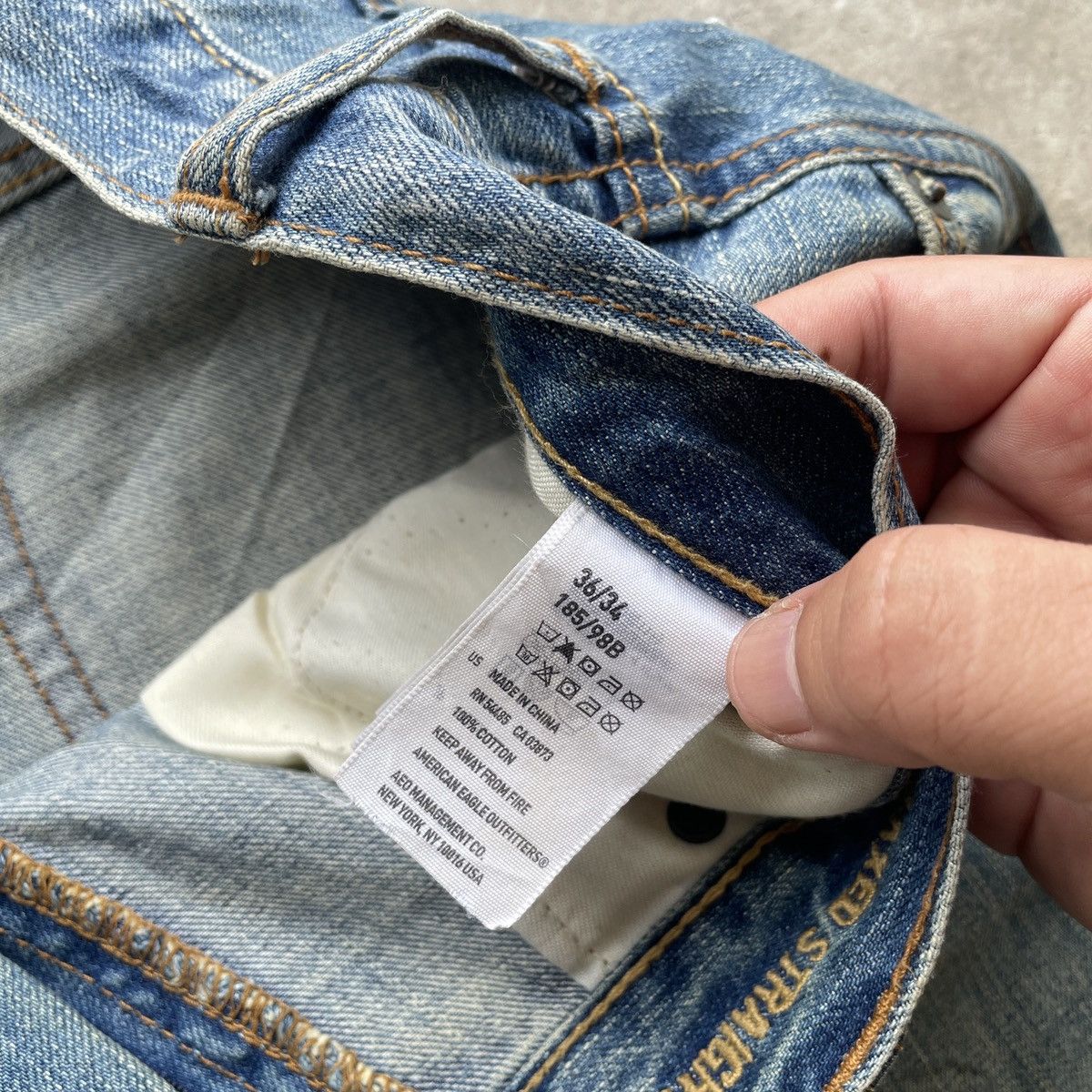 American Eagle Outfitters American Eagle Vintage Jeans Rusty Distressed Faded Pants Size US 39 - 8 Thumbnail