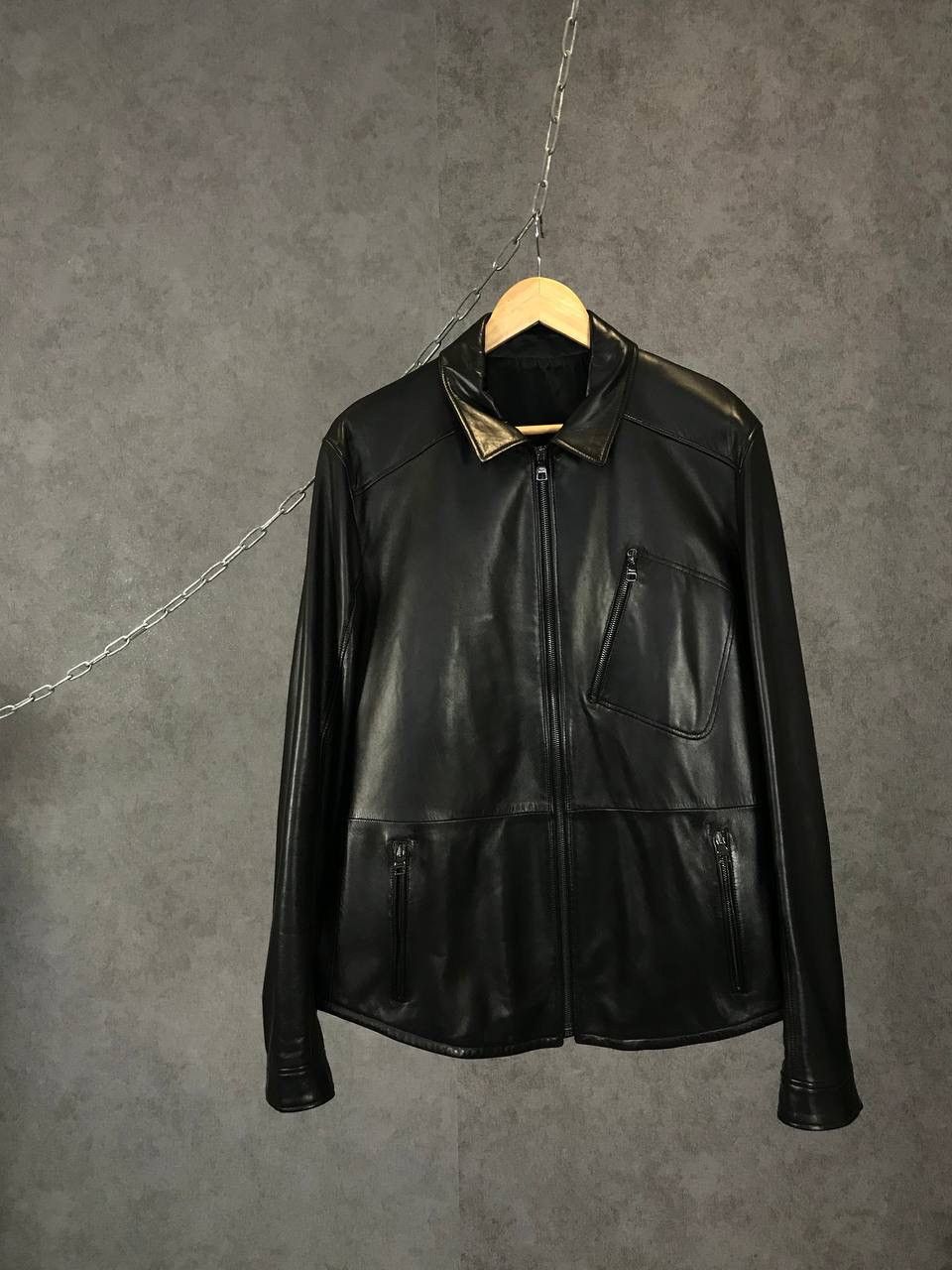 Leather × Salvatore Ferragamo Salvatore Ferragamo luxury leather jacket Size US L / EU 52-54 / 3 - 1 Thumbnail