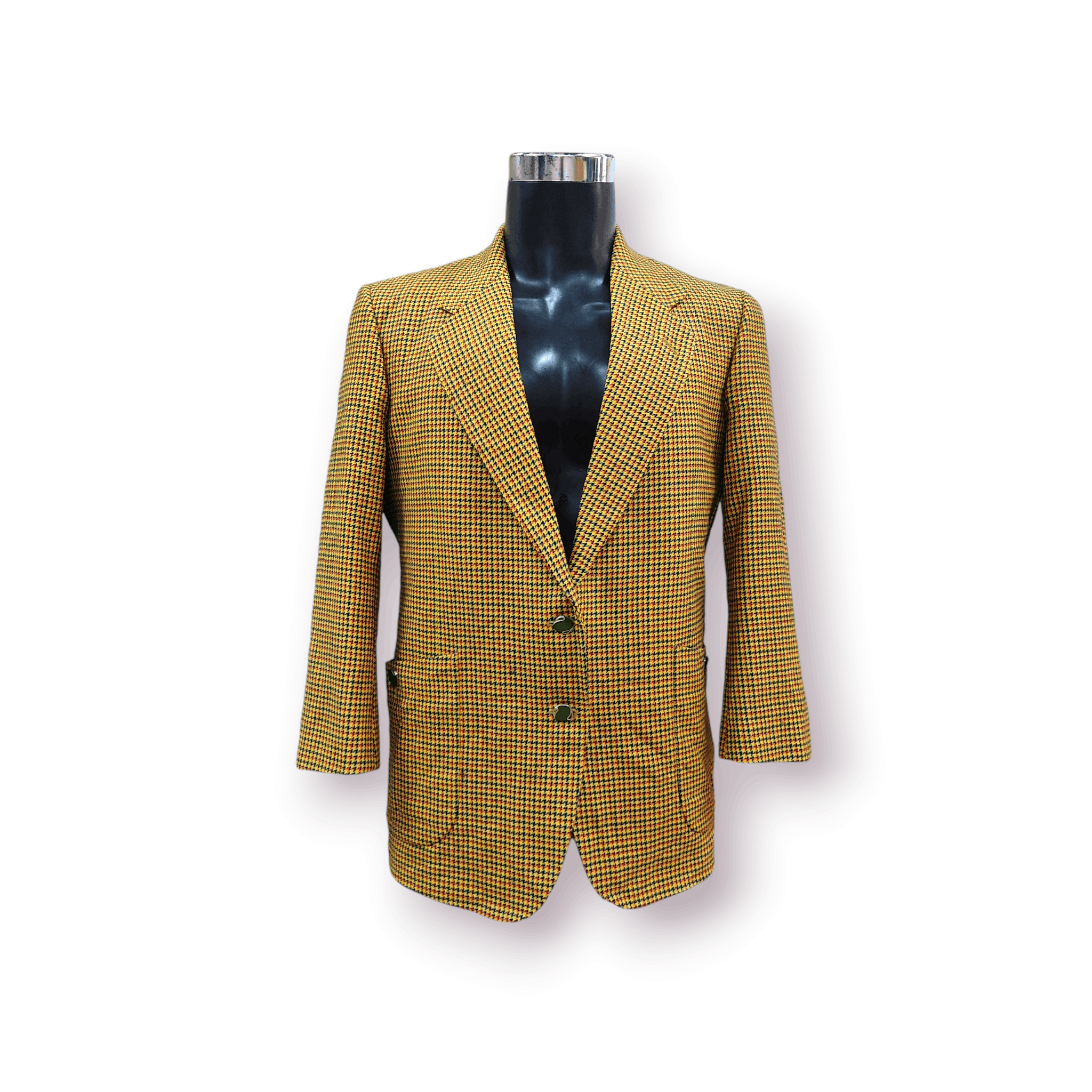 ENRICO COVERI Classic Plaid Wool Blazer Jacket