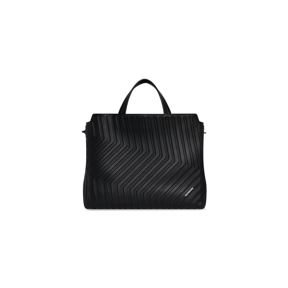 【BALENCIAGA】 Barbes Midi Shopping Bag BALENCIAGA Barbes Checked Woven-Leather Tote Bag | endource