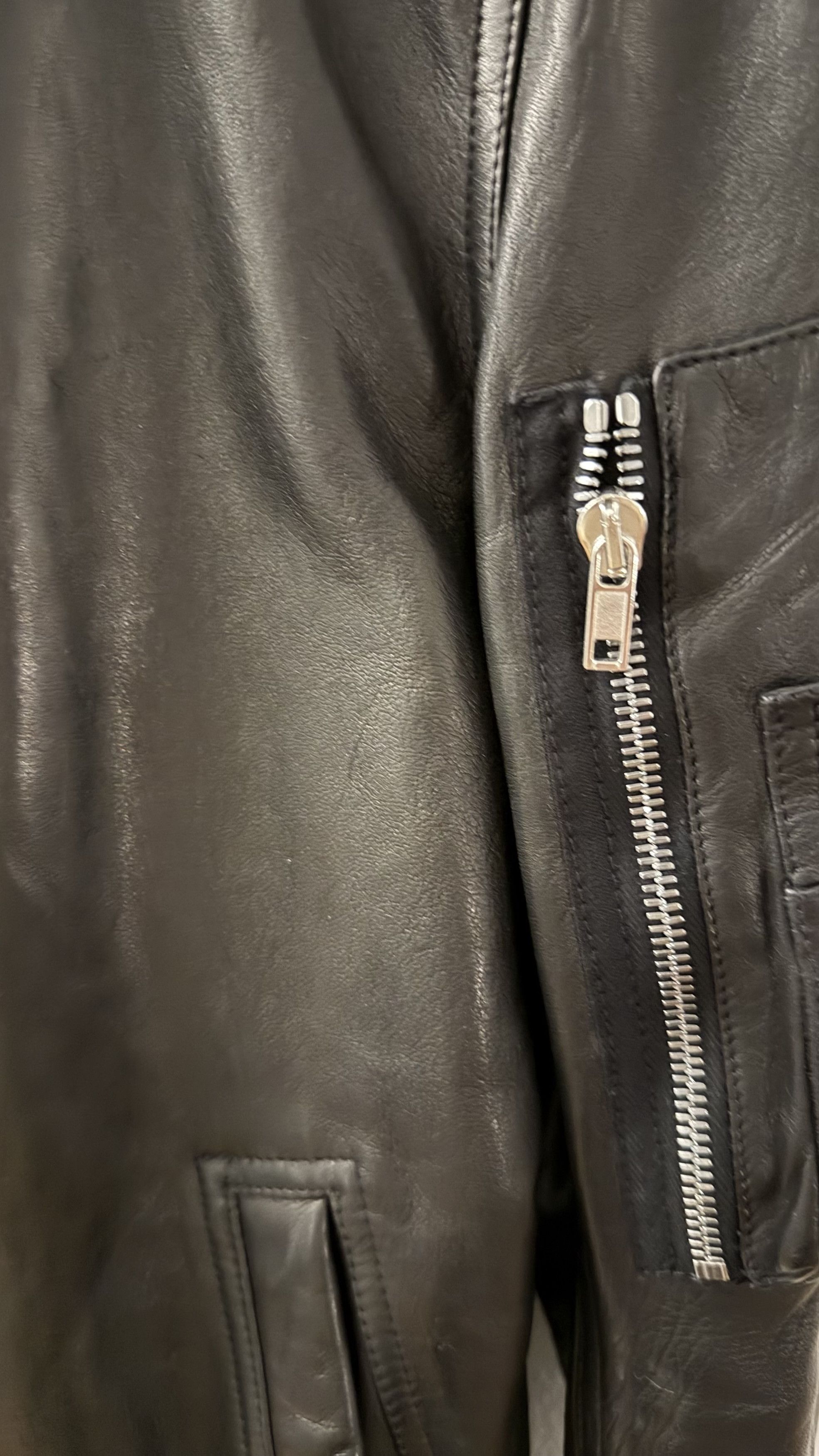 Rick Owens Leather Bomber Jacket Size US S / EU 44-46 / 1 - 2 Thumbnail