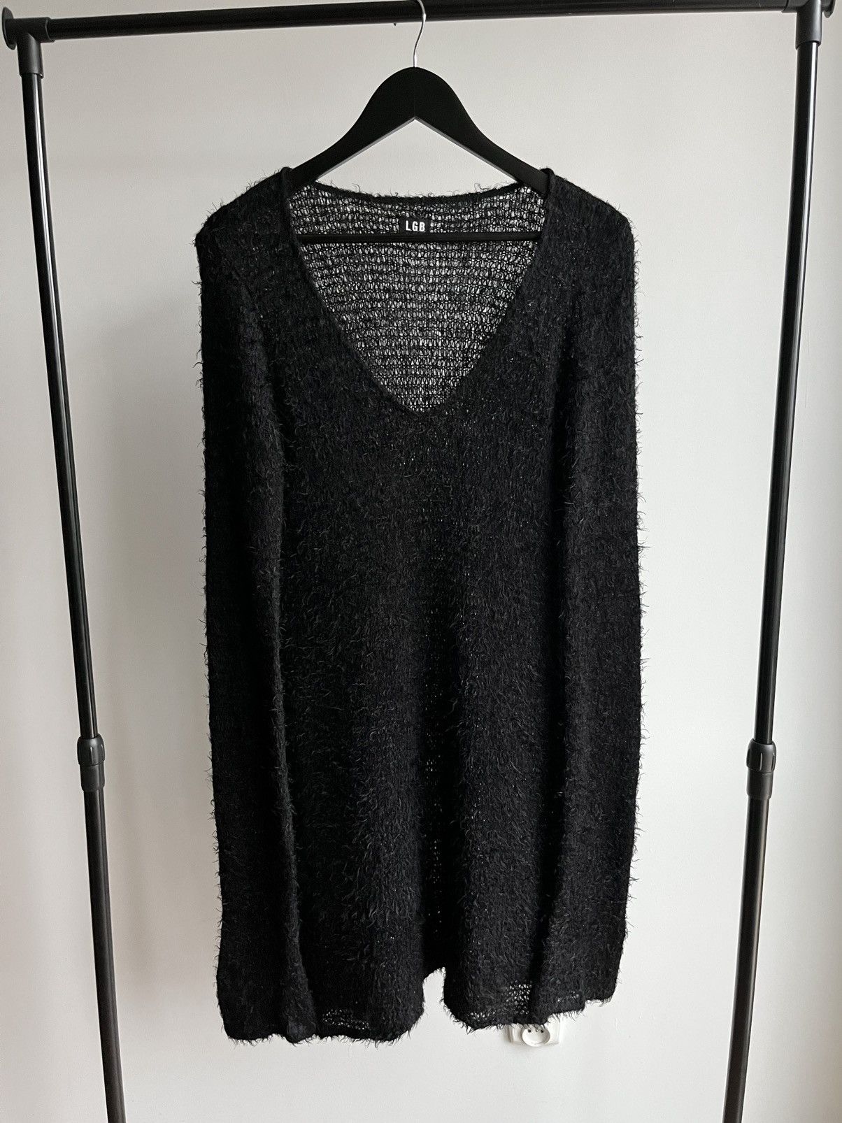 Le Grande Bleu (L.G.B.) Rare L.G.B. Le Grande Bleu Husky fuzzy knit long sweater Size US M / EU 48-50 / 2 - 1 Thumbnail